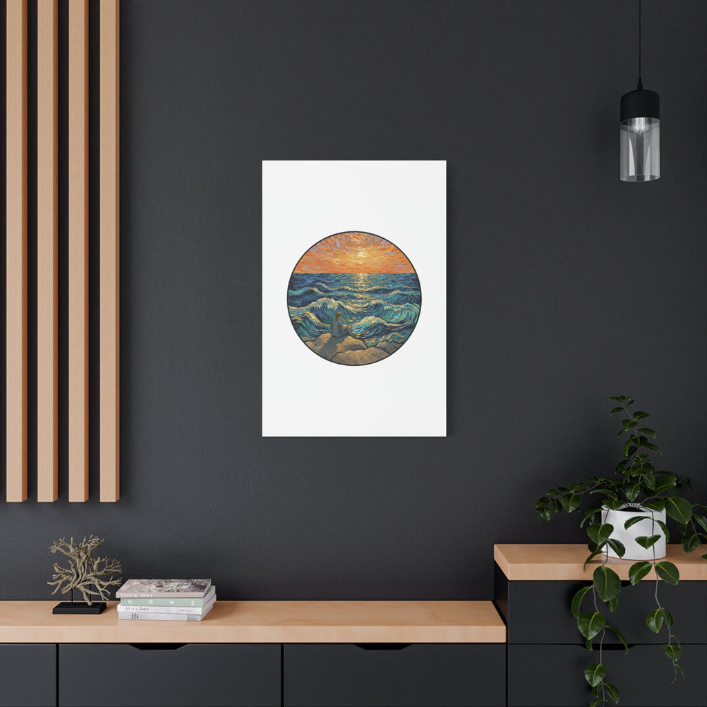 Presidential Sunset Figure Canvas — Ocean Edition