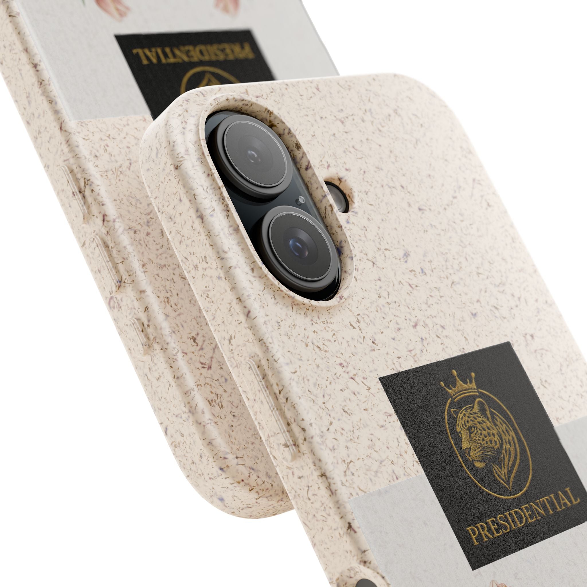 Biodegradable Phone Case — Presidential Lion Crest with Floral Wreath