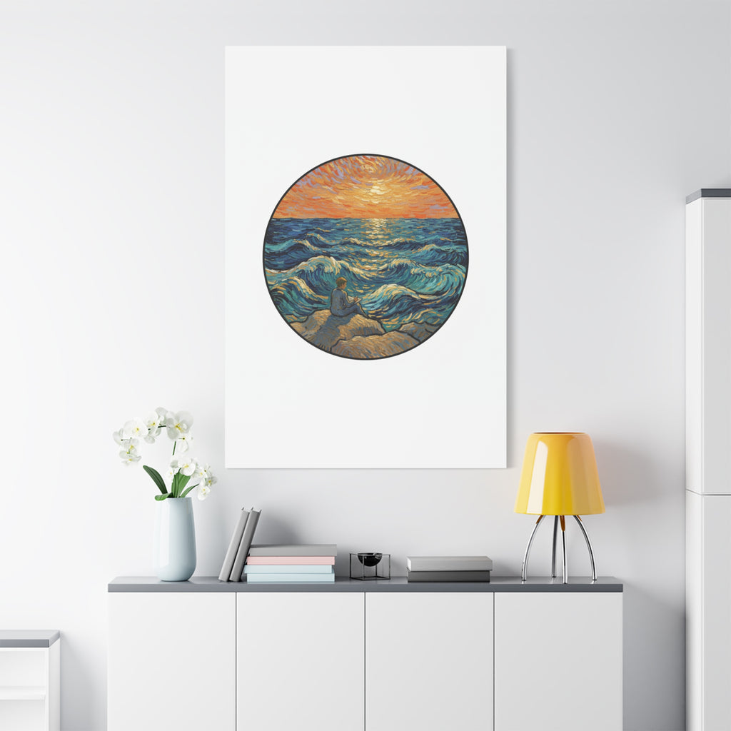 Presidential Sunset Figure Canvas — Ocean Edition
