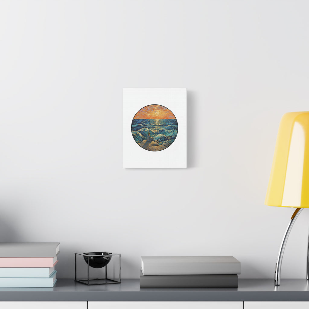 Presidential Sunset Figure Canvas — Ocean Edition