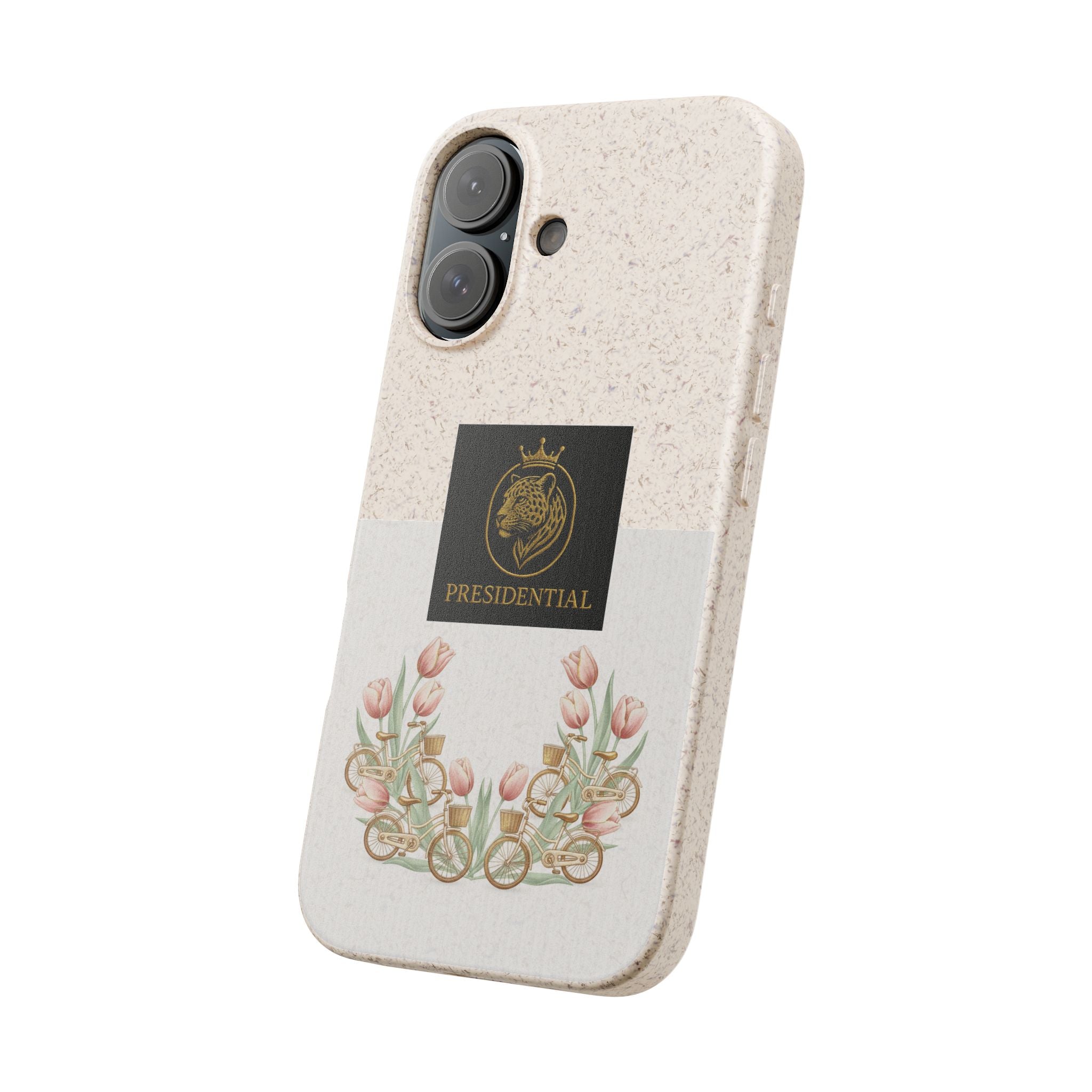 Biodegradable Phone Case — Presidential Lion Crest with Floral Wreath