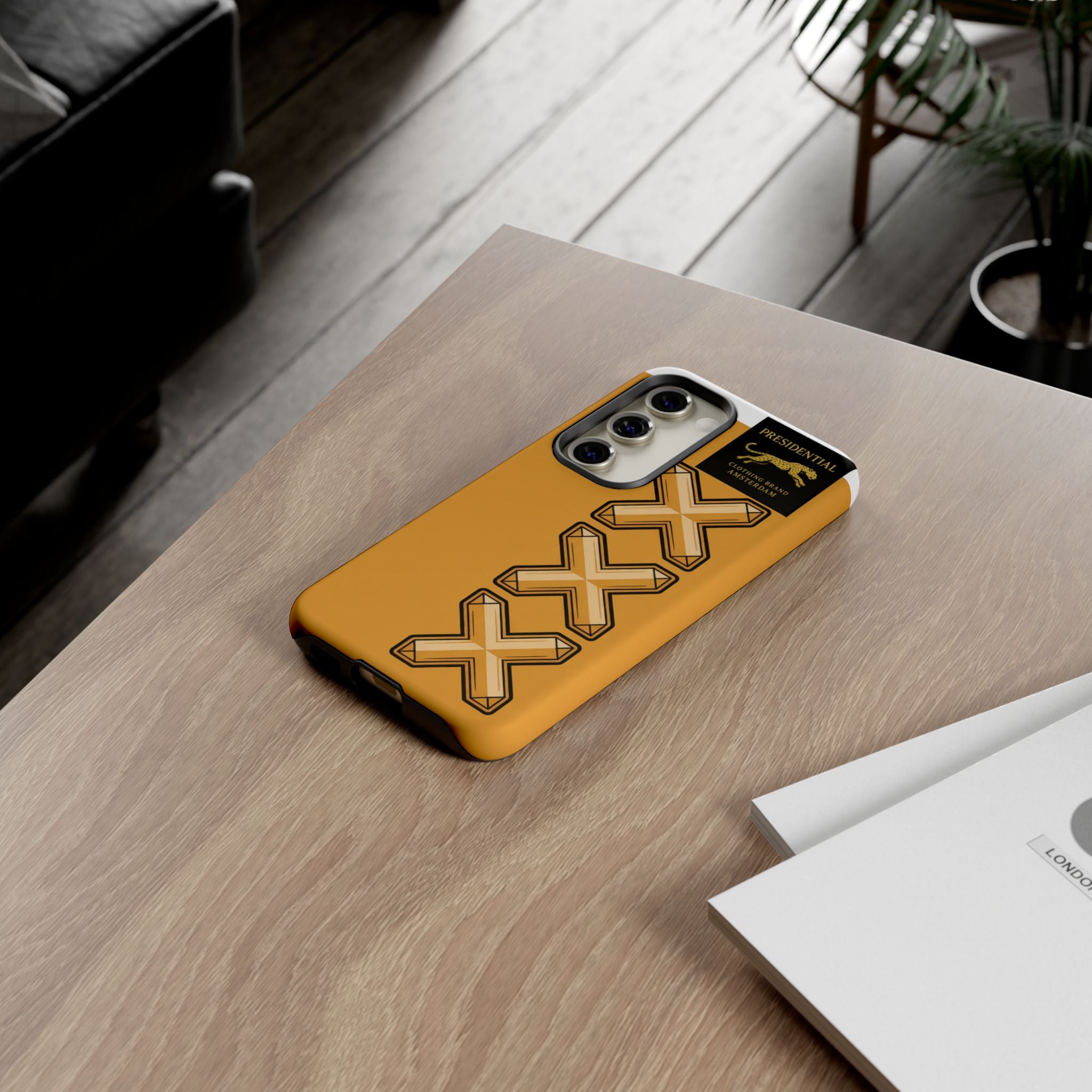 Amsterdam XXX Gold Tough Phone Case – Presidential Lion Design
