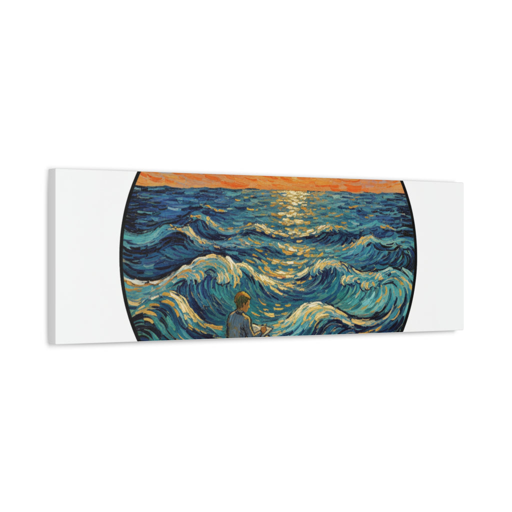 Presidential Sunset Figure Canvas — Ocean Edition