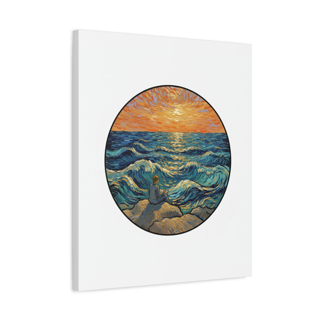 Presidential Sunset Figure Canvas — Ocean Edition