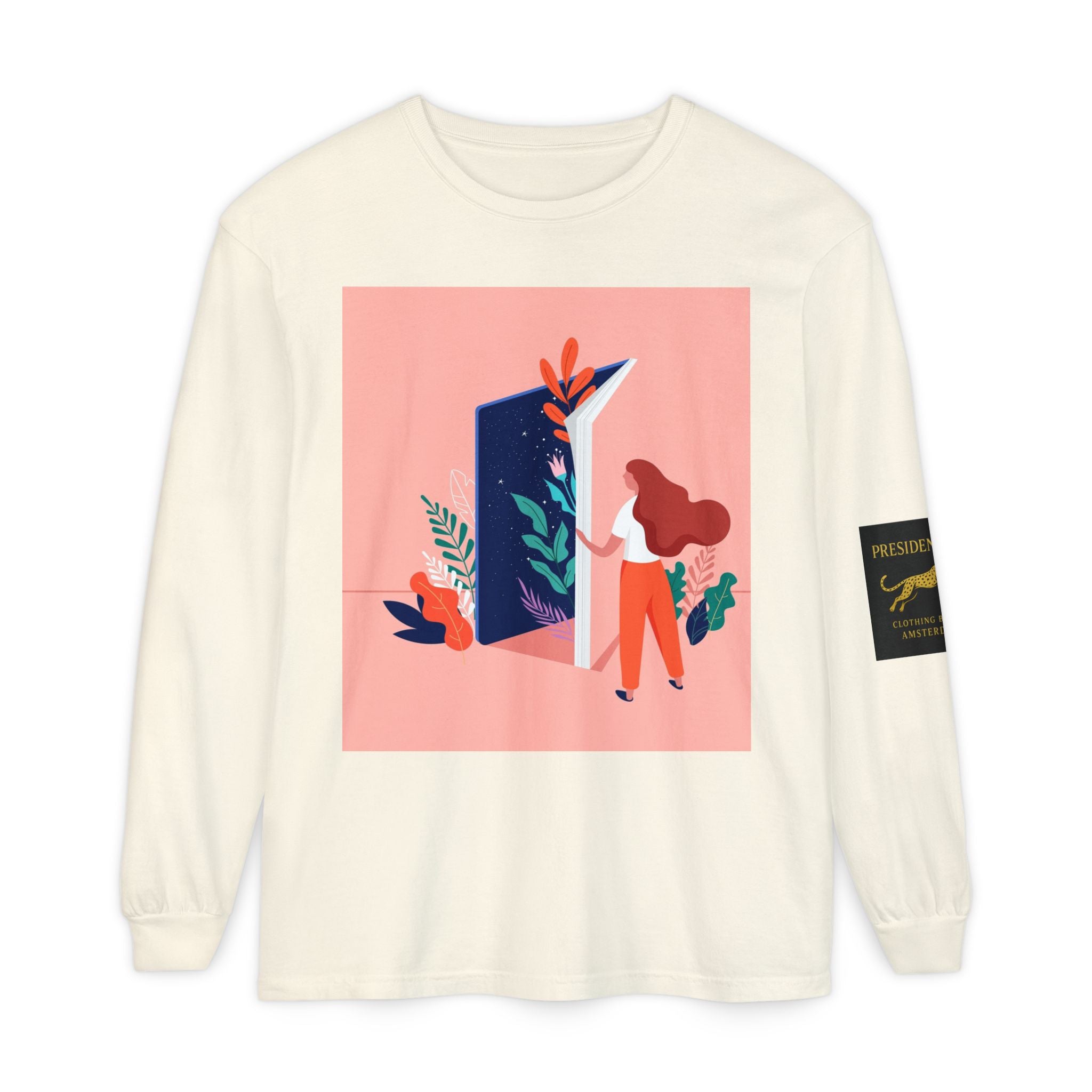 Long Sleeve T-Shirt — Modern Botanical Illustrated Graphic