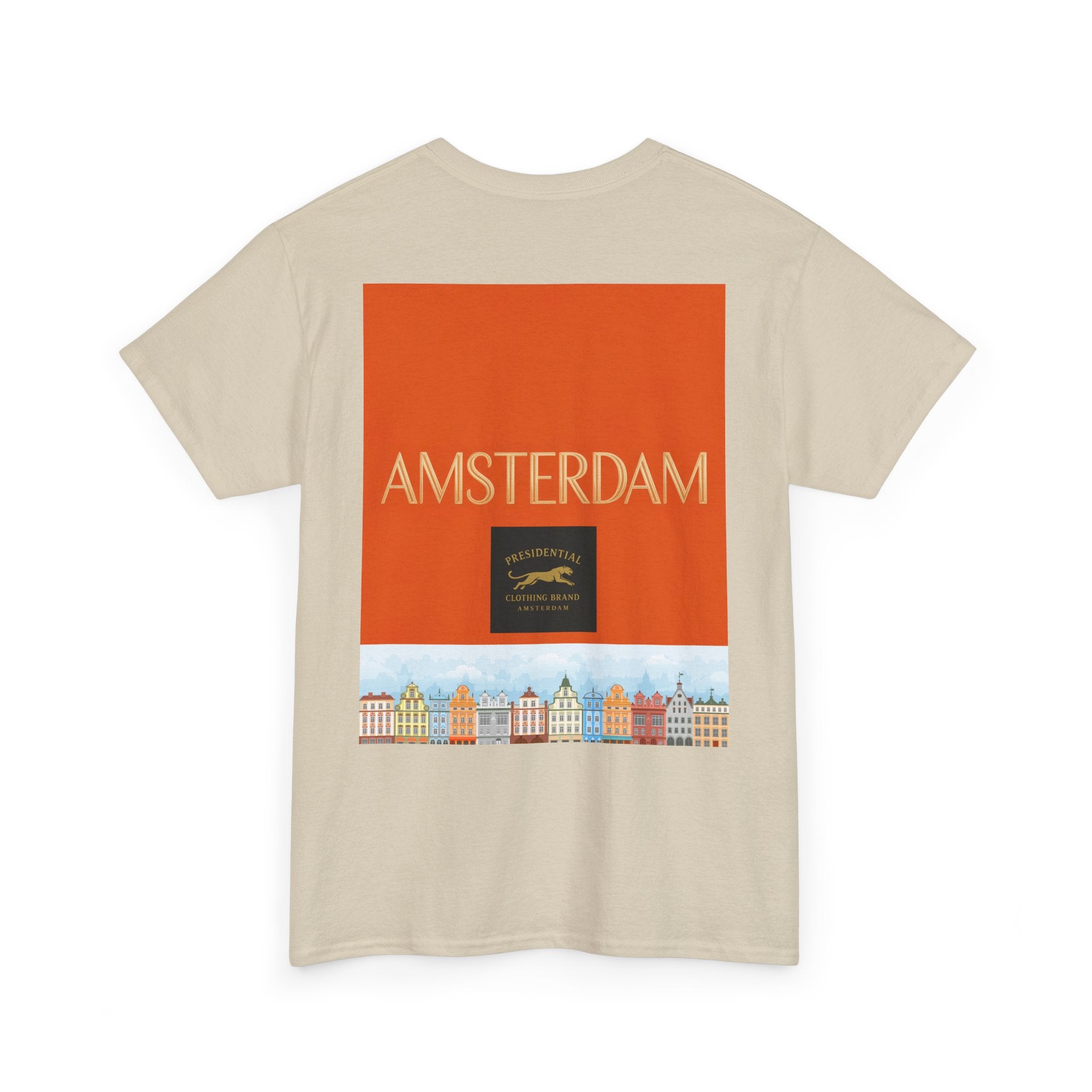 Amsterdam Tulip Graphic Tee — Vintage Cityscape Travel T‑Shirt