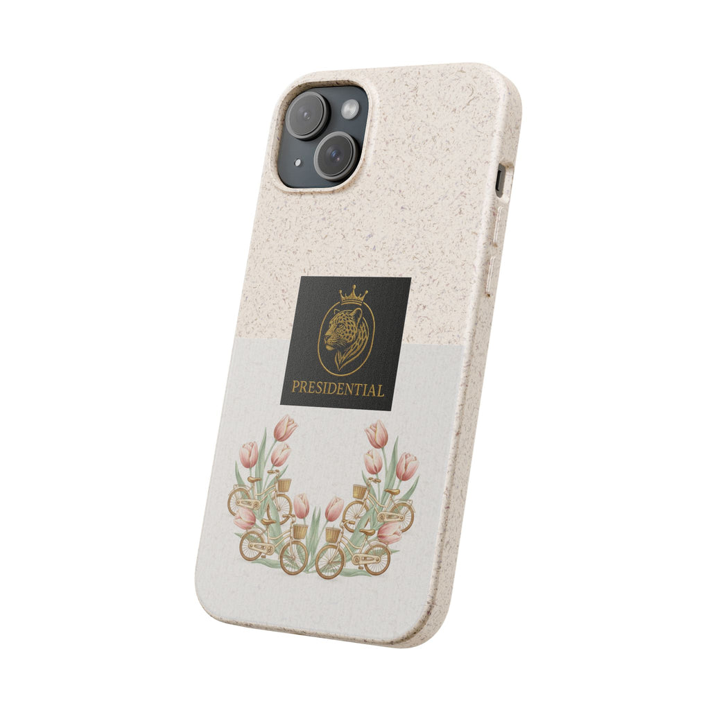 Biodegradable Phone Case — Presidential Lion Crest with Floral Wreath