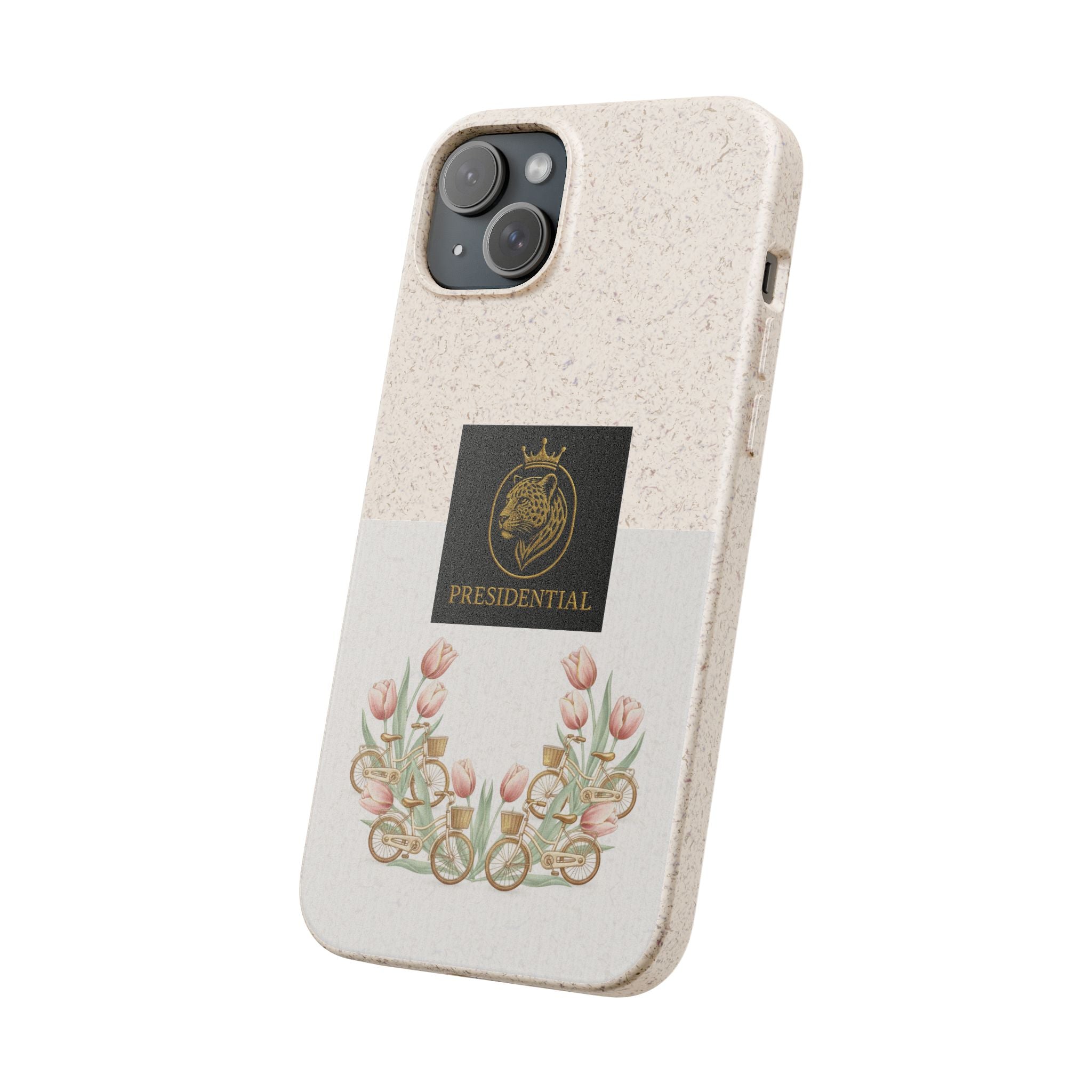 Biodegradable Phone Case — Presidential Lion Crest with Floral Wreath