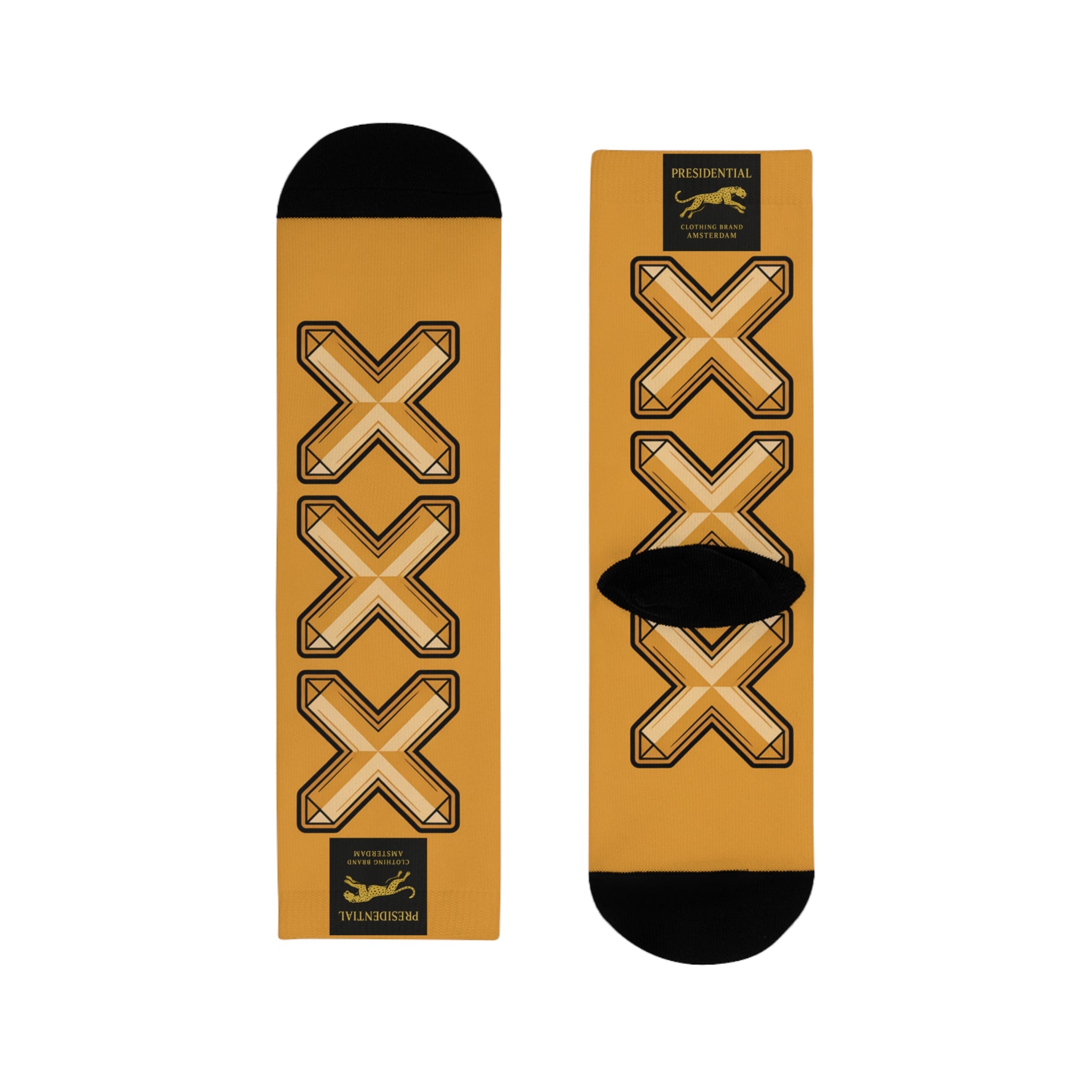 Presidential XXX Socks — Gold Pattern
