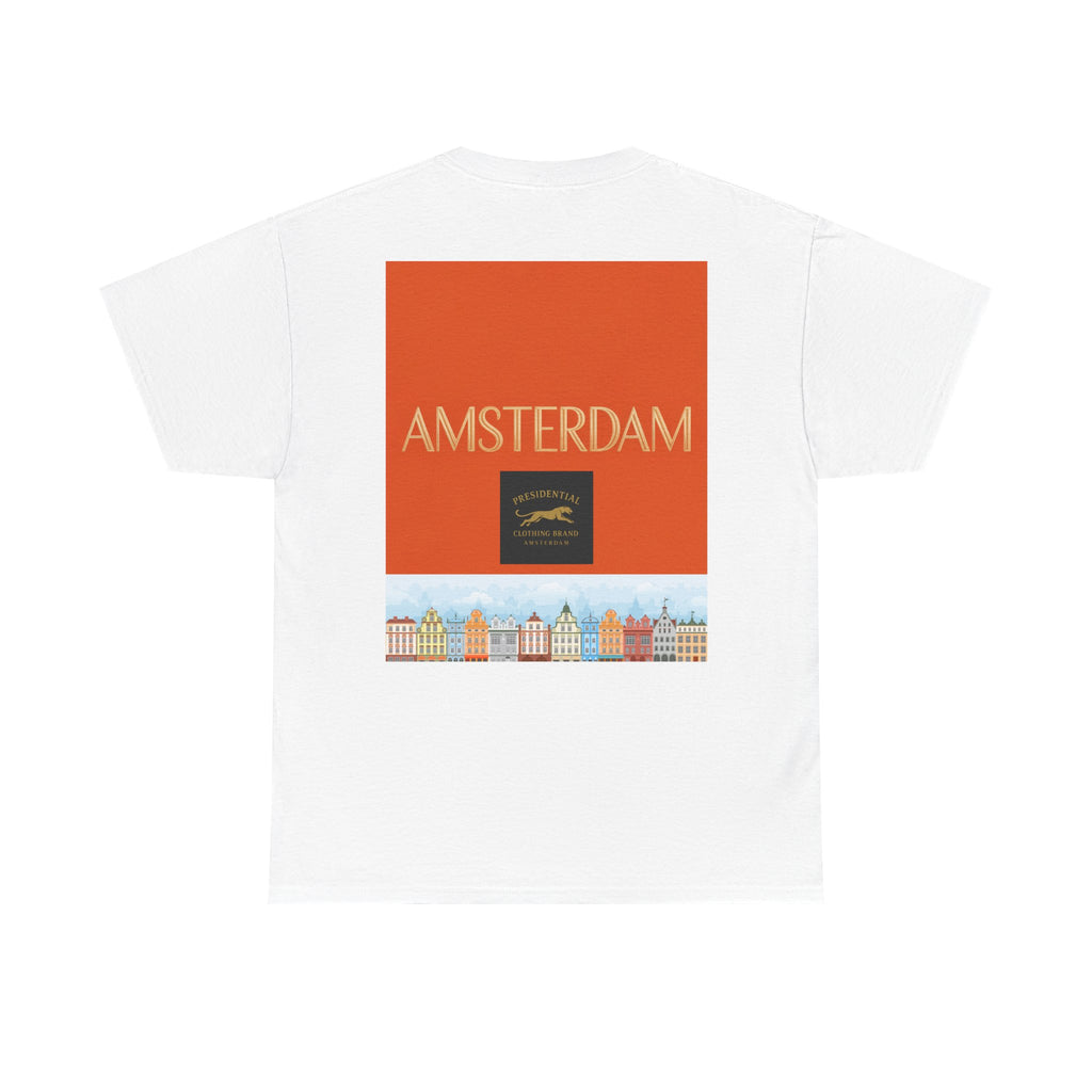 Amsterdam Tulip Graphic Tee — Vintage Cityscape Travel T‑Shirt