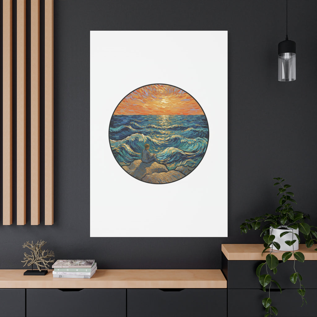 Presidential Sunset Figure Canvas — Ocean Edition