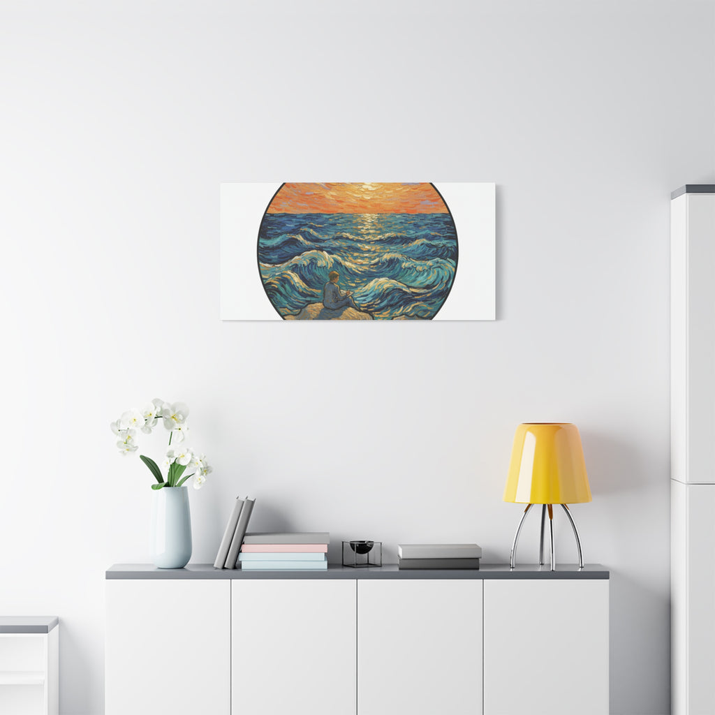 Presidential Sunset Figure Canvas — Ocean Edition