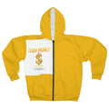 Cash Money Zip Hoodie — Gold Dollar Sign Graphic Zip-Up