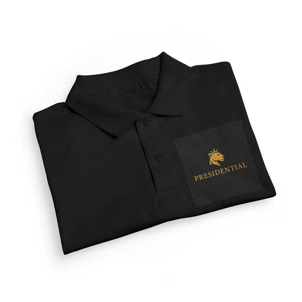 Youth Polo — Presidential Clothing Brand Logo (Gold Leopard)