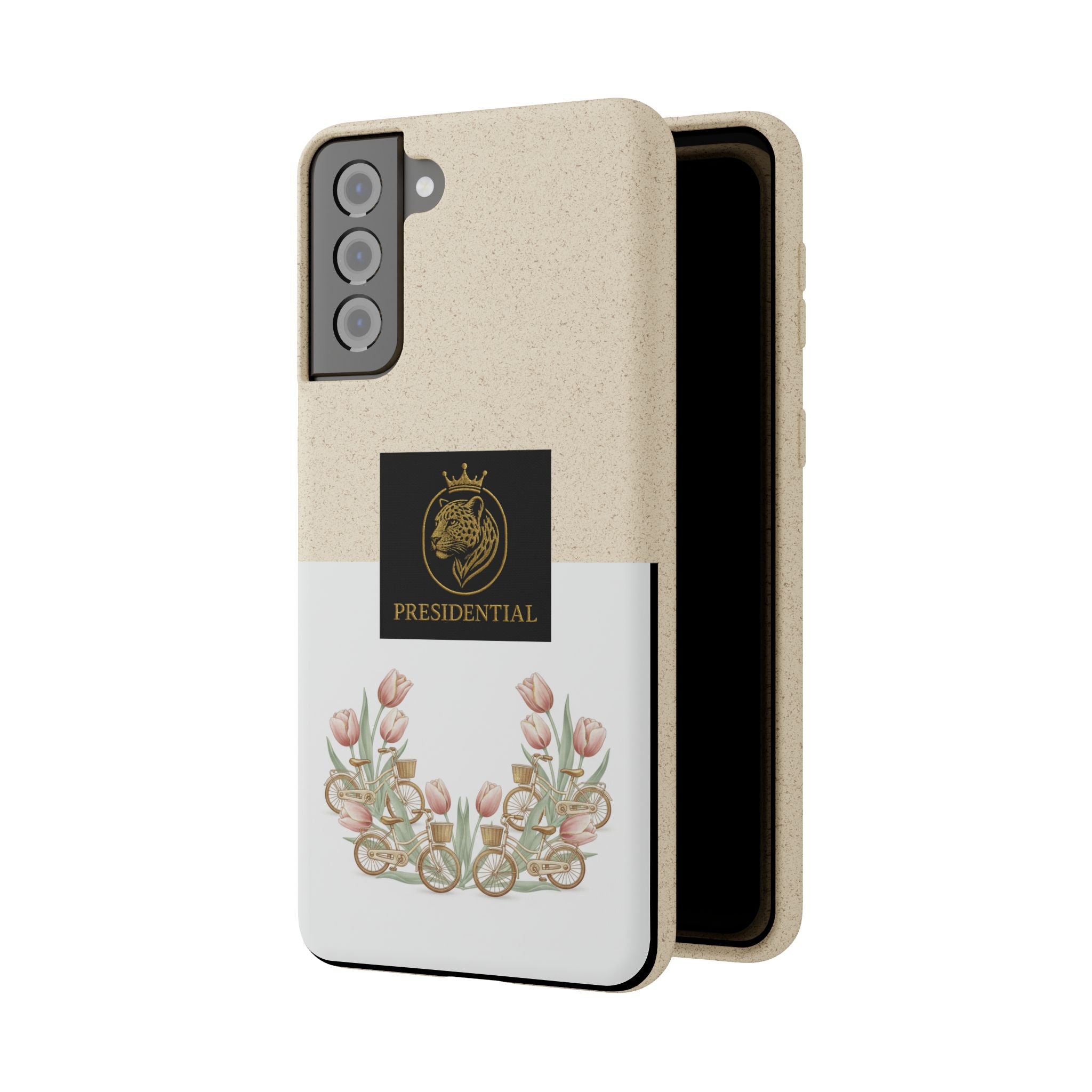 Biodegradable Phone Case — Presidential Lion Crest with Floral Wreath