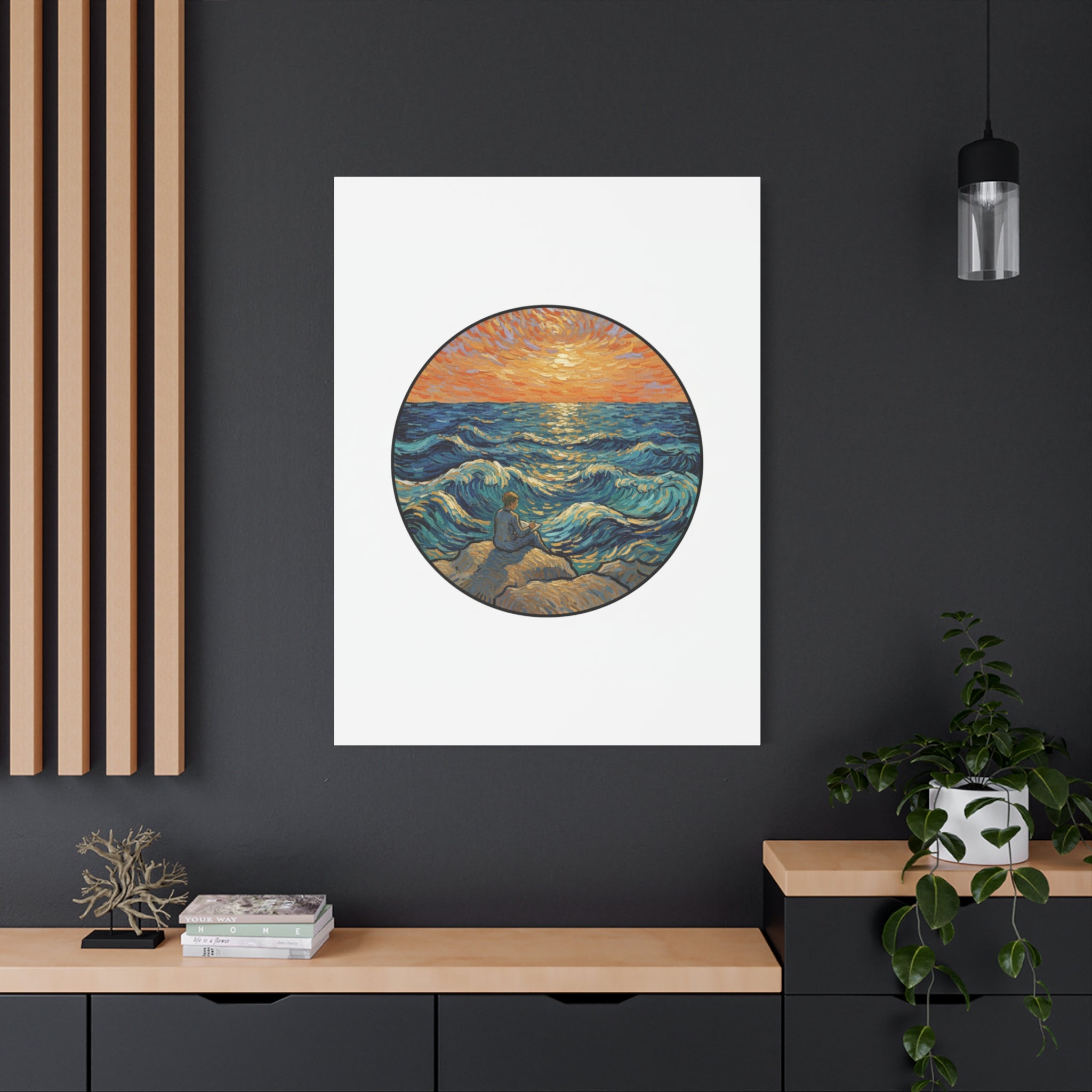 Presidential Sunset Figure Canvas — Ocean Edition