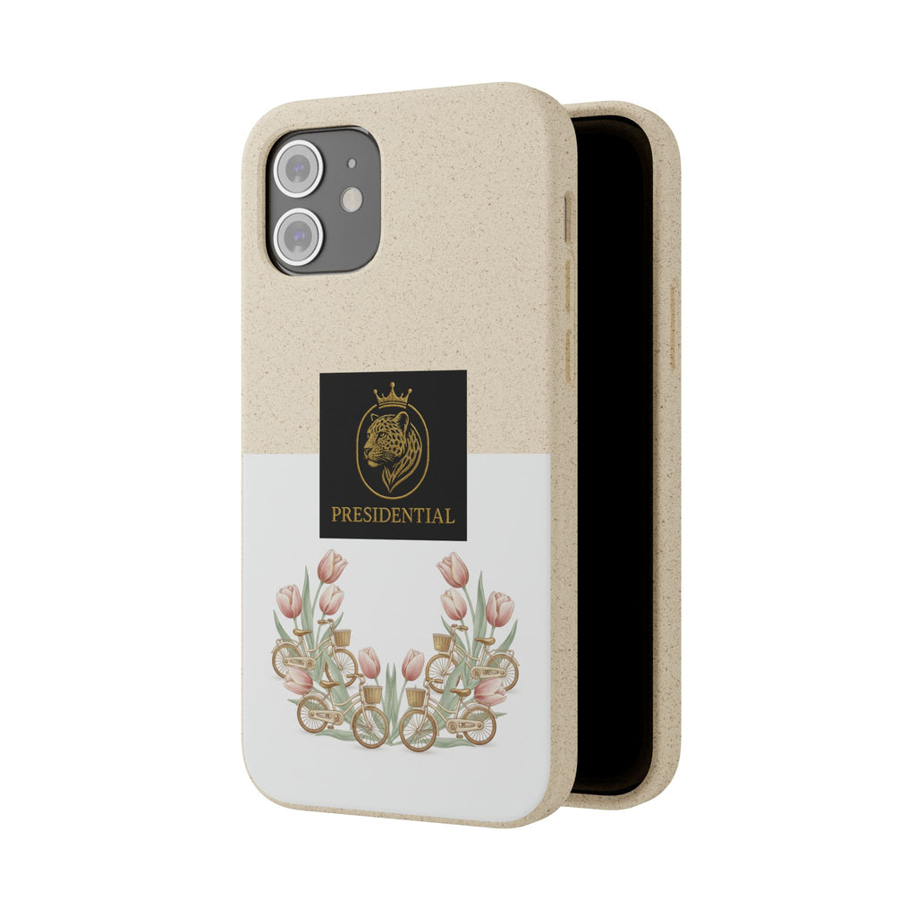 Biodegradable Phone Case — Presidential Lion Crest with Floral Wreath