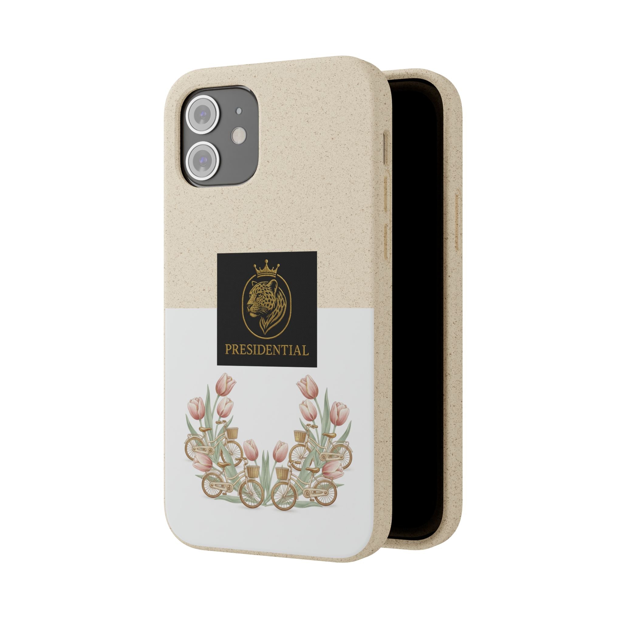Biodegradable Phone Case — Presidential Lion Crest with Floral Wreath