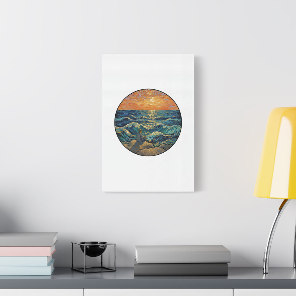 Presidential Sunset Figure Canvas — Ocean Edition