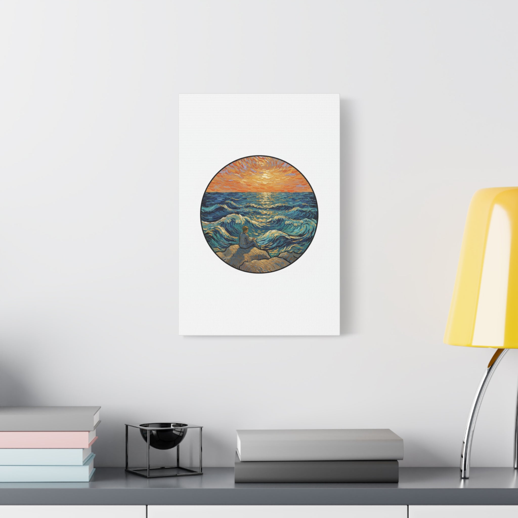 Presidential Sunset Figure Canvas — Ocean Edition