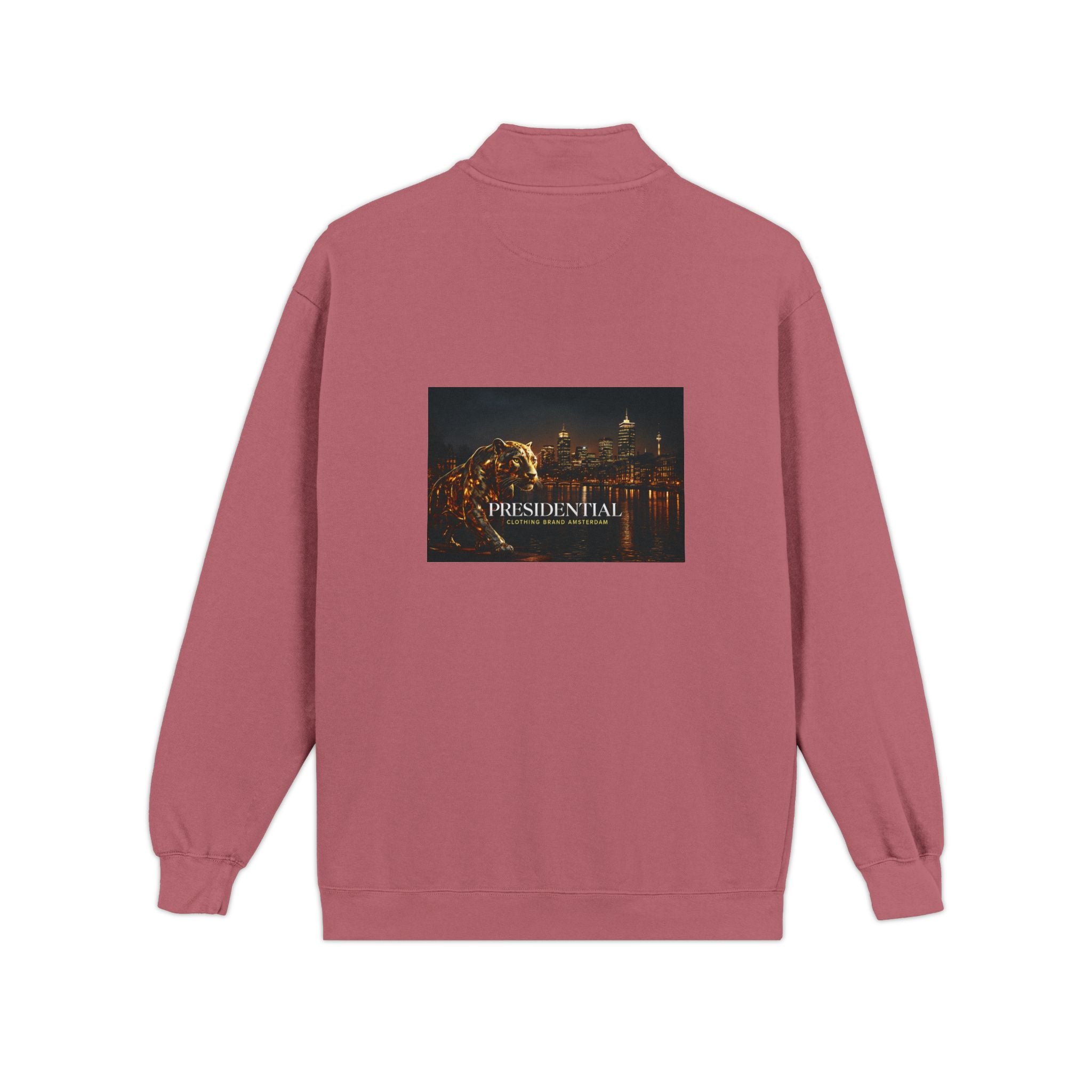 Quarter-Zip Sweatshirt — Night City 'Presidential' Graphic
