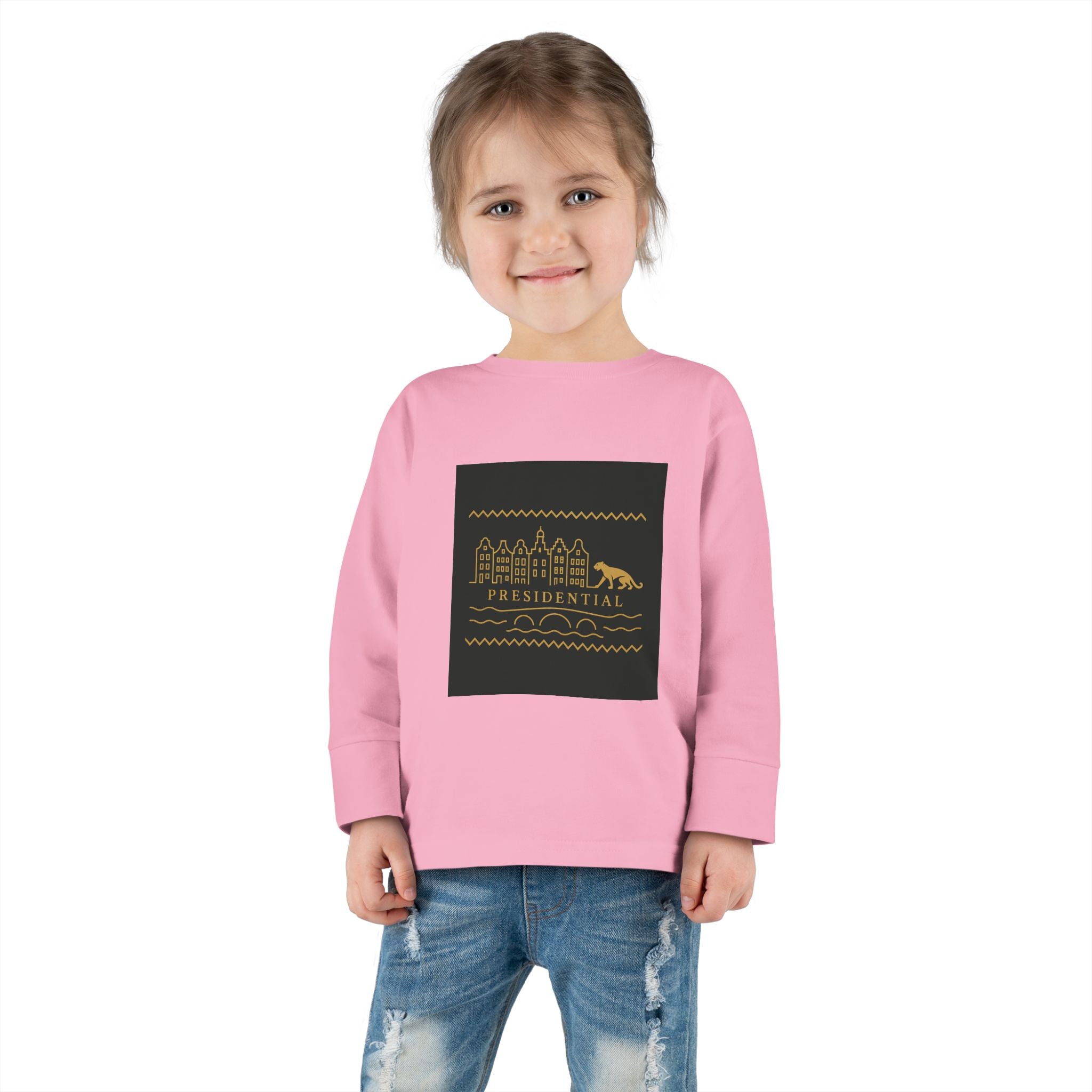 Presidential Leopard Toddler Long Sleeve Tee