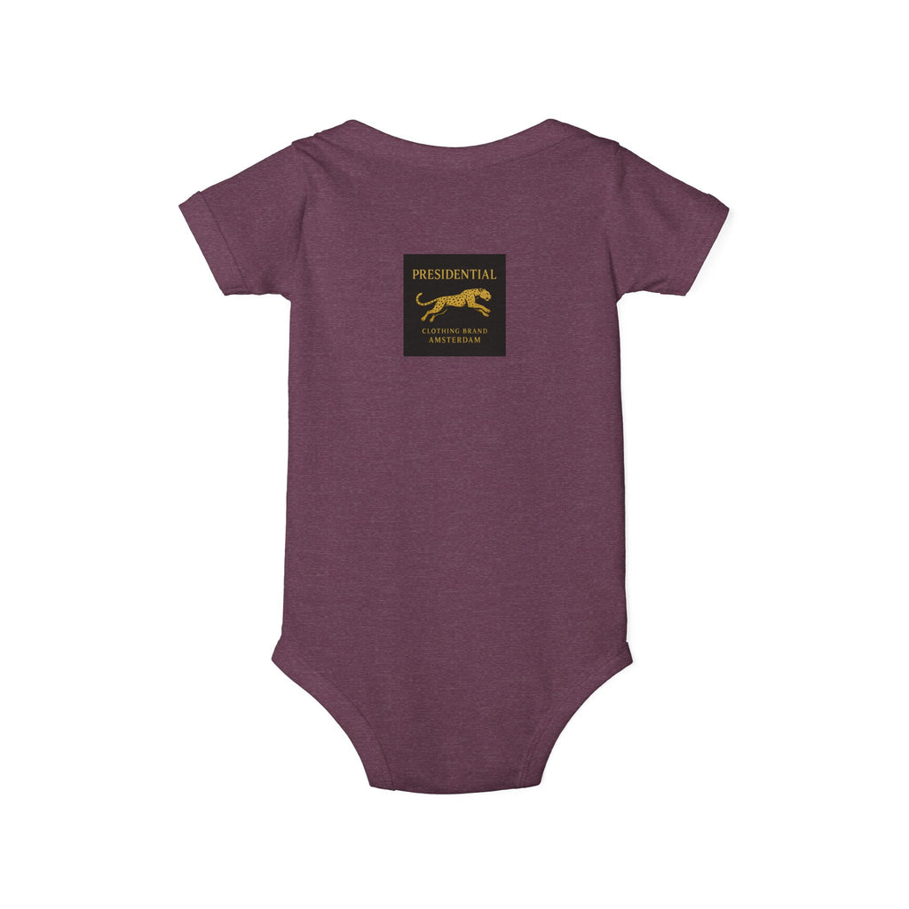Infant One-Piece Bodysuit — 'Presidential' Gold Lion Logo Baby Bodysuit