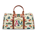 Personalized Waterproof Travel Bag — Monogram Floral & Cityscape Duffle