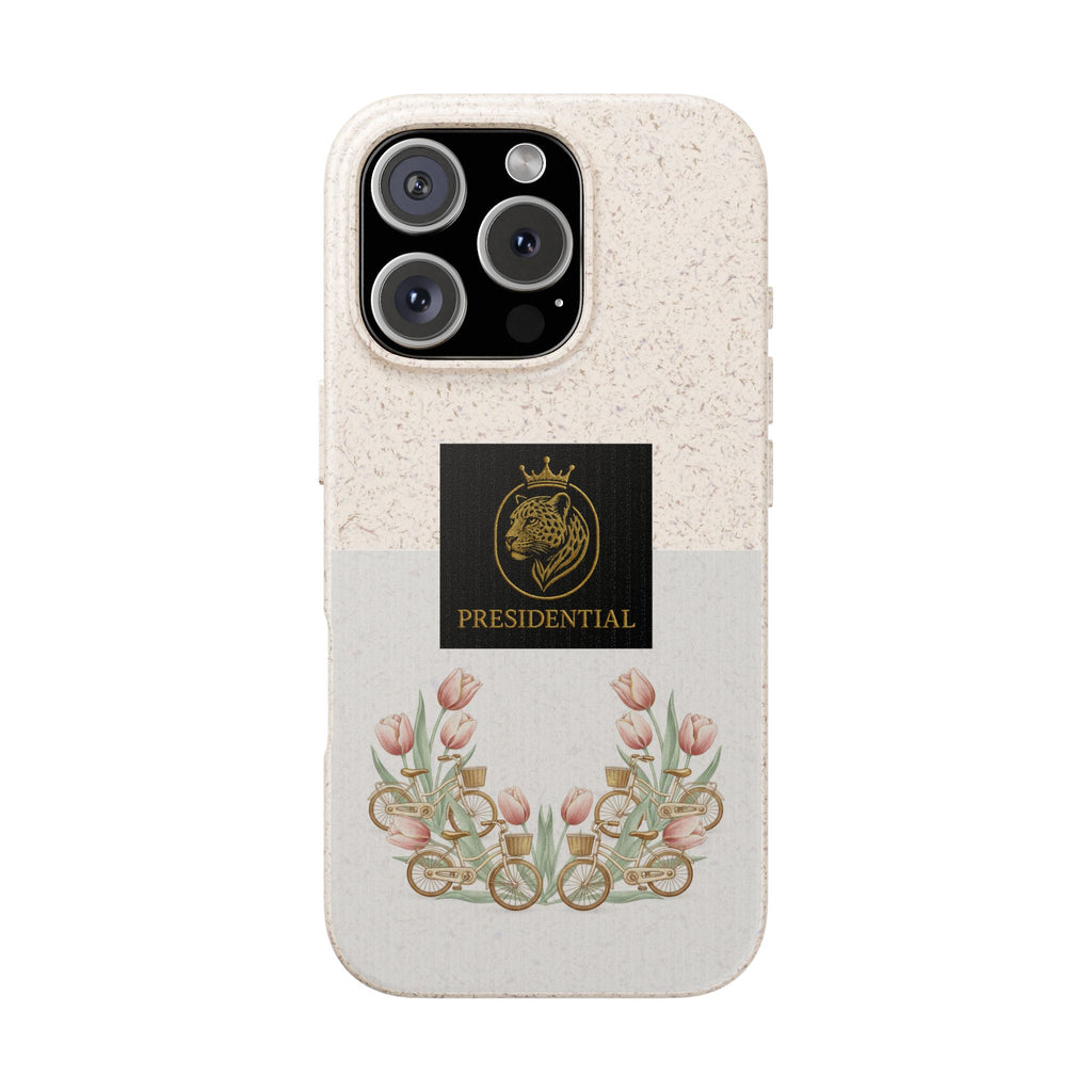 Biodegradable Phone Case — Presidential Lion Crest with Floral Wreath