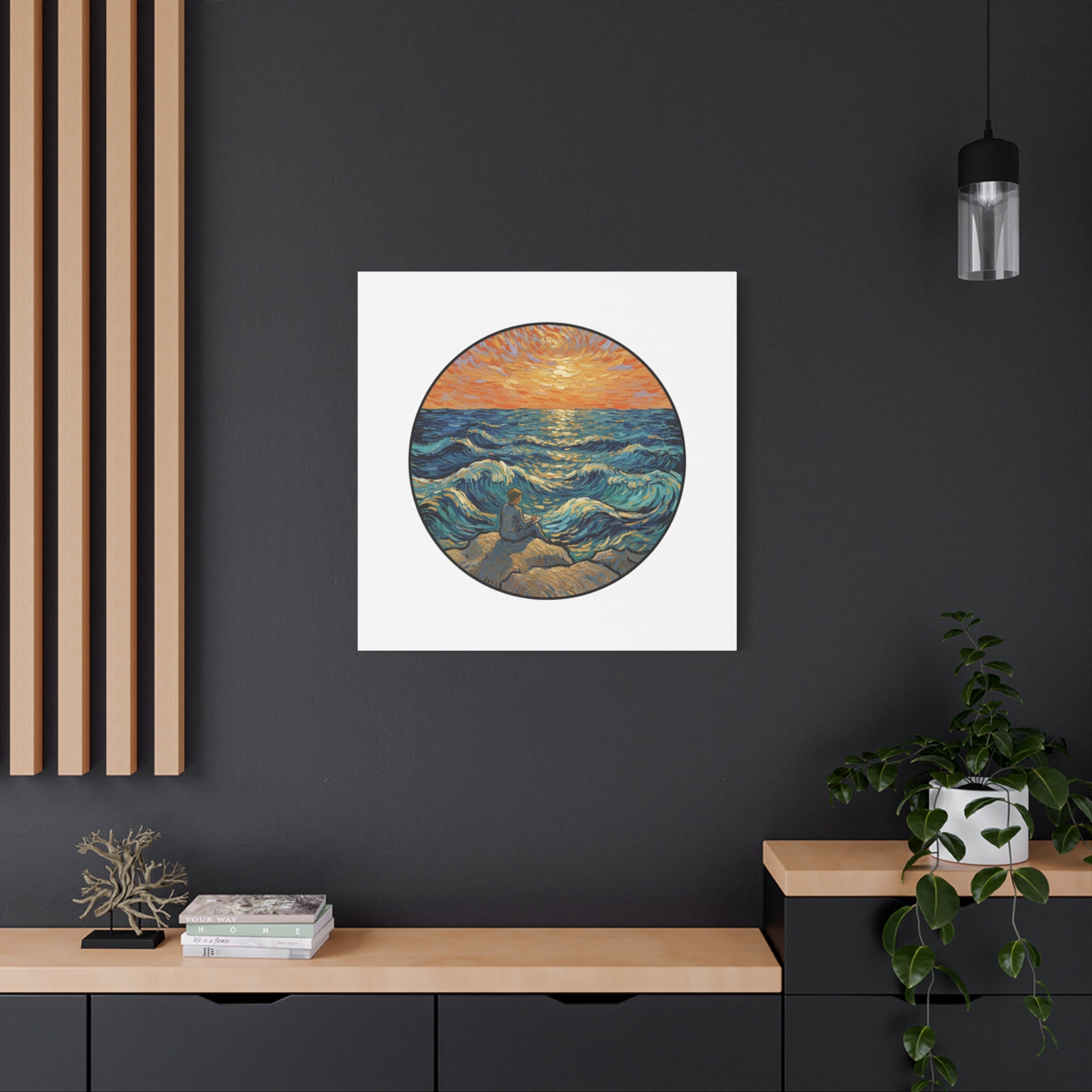 Presidential Sunset Figure Canvas — Ocean Edition