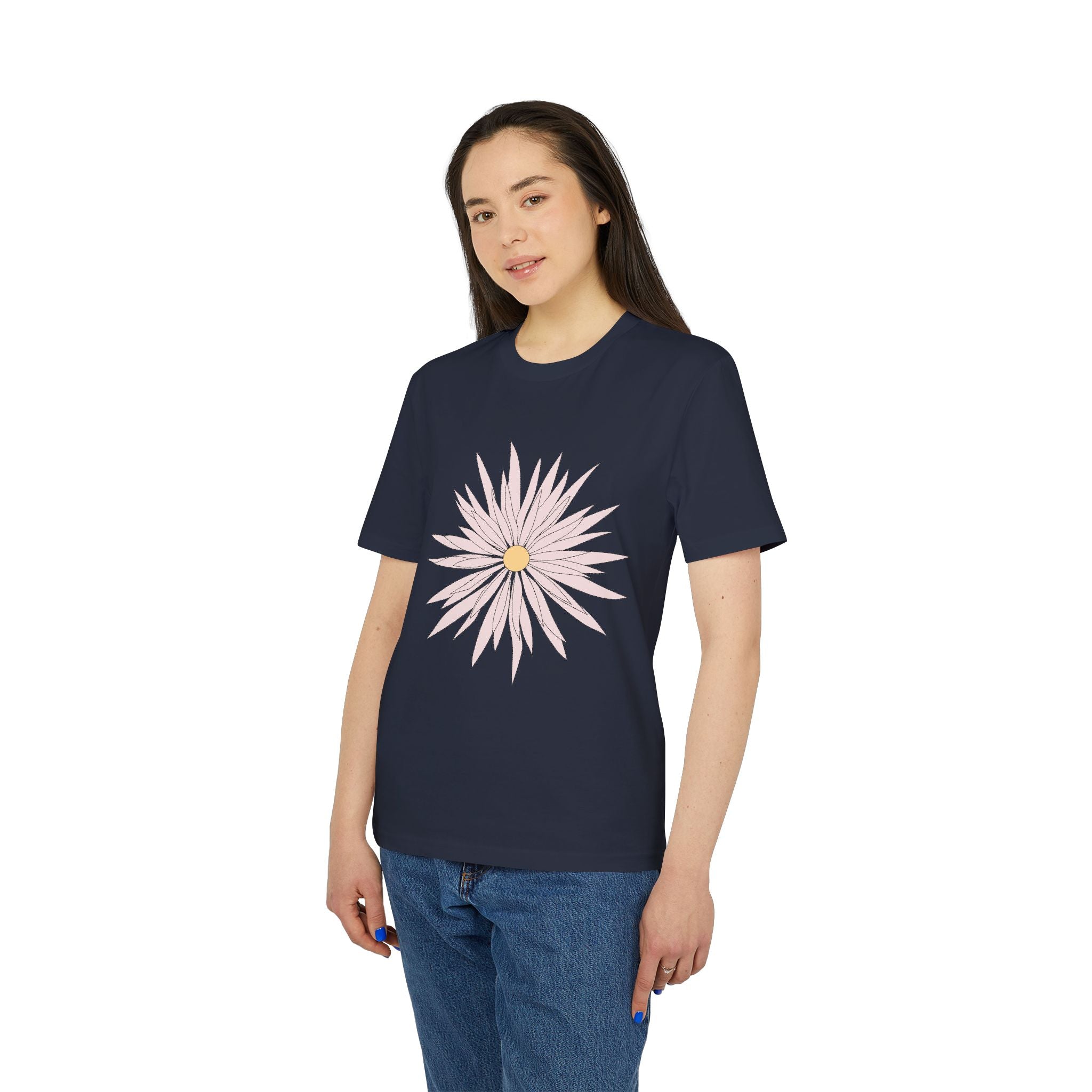 Daisy Love Graphic T-Shirt — Pink Floral Front Daisy with 'LOVE' Back Print