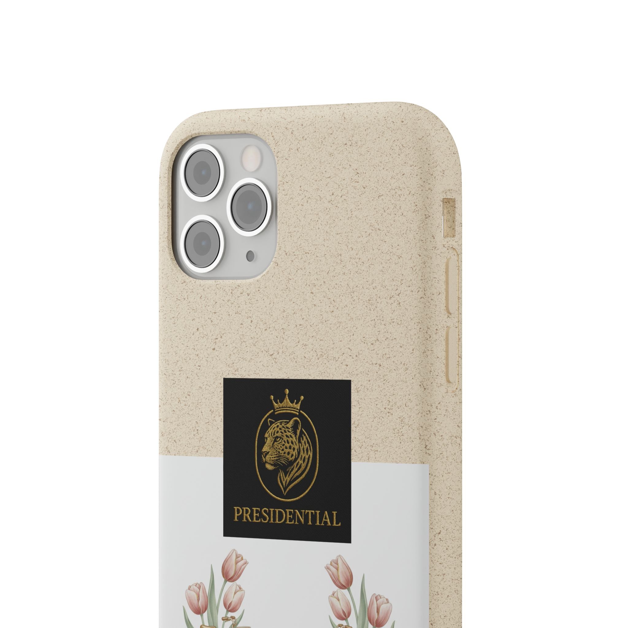 Biodegradable Phone Case — Presidential Lion Crest with Floral Wreath