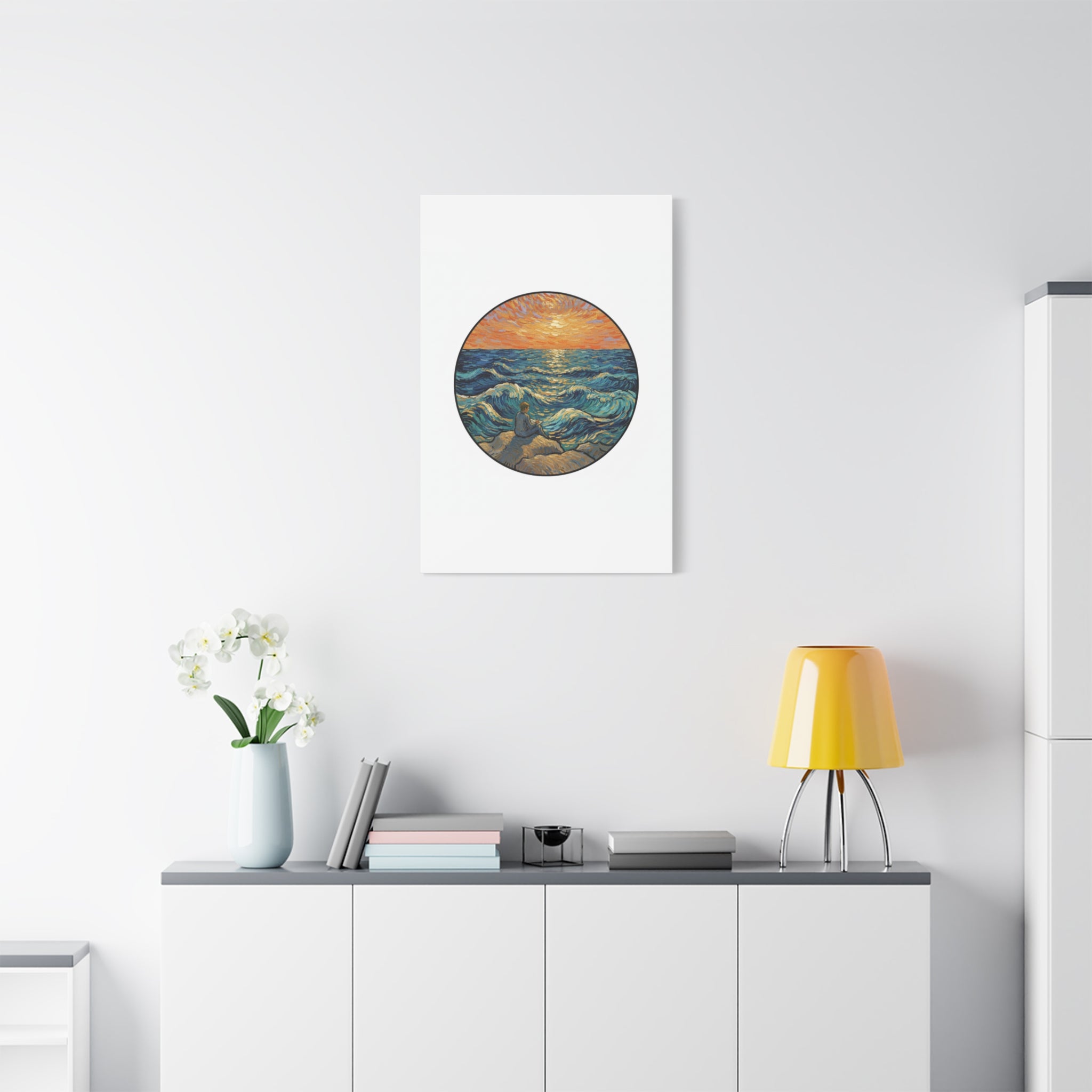 Presidential Sunset Figure Canvas — Ocean Edition