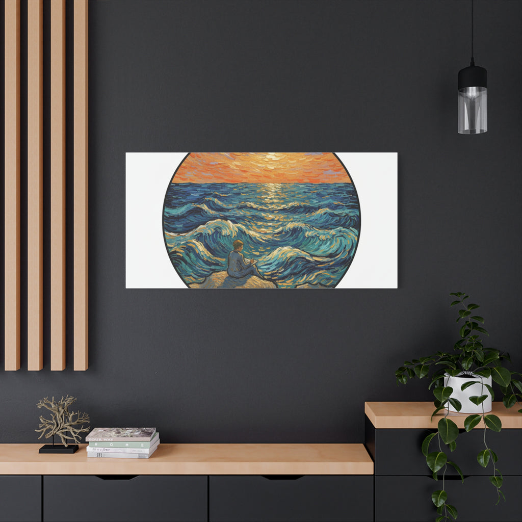 Presidential Sunset Figure Canvas — Ocean Edition