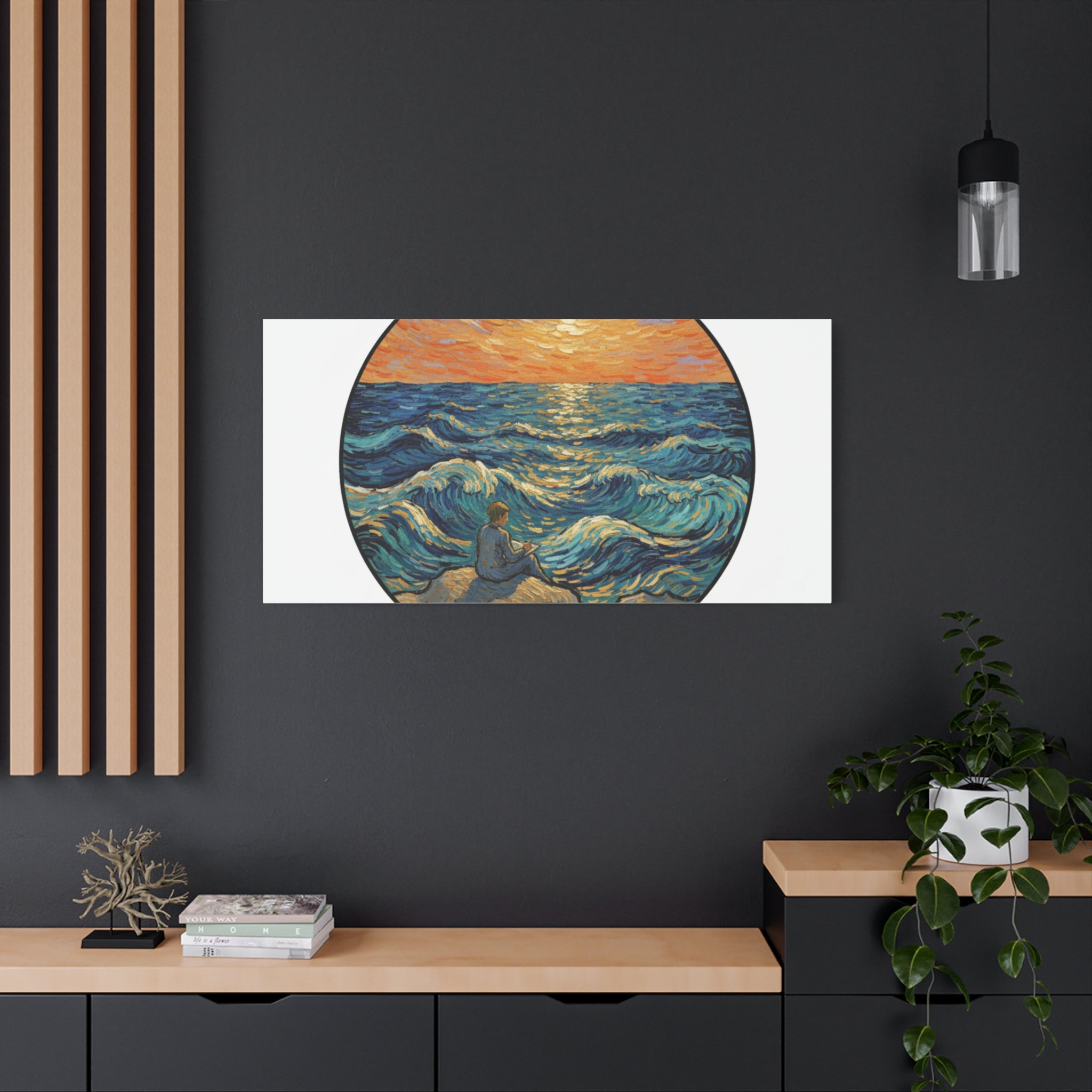 Presidential Sunset Figure Canvas — Ocean Edition