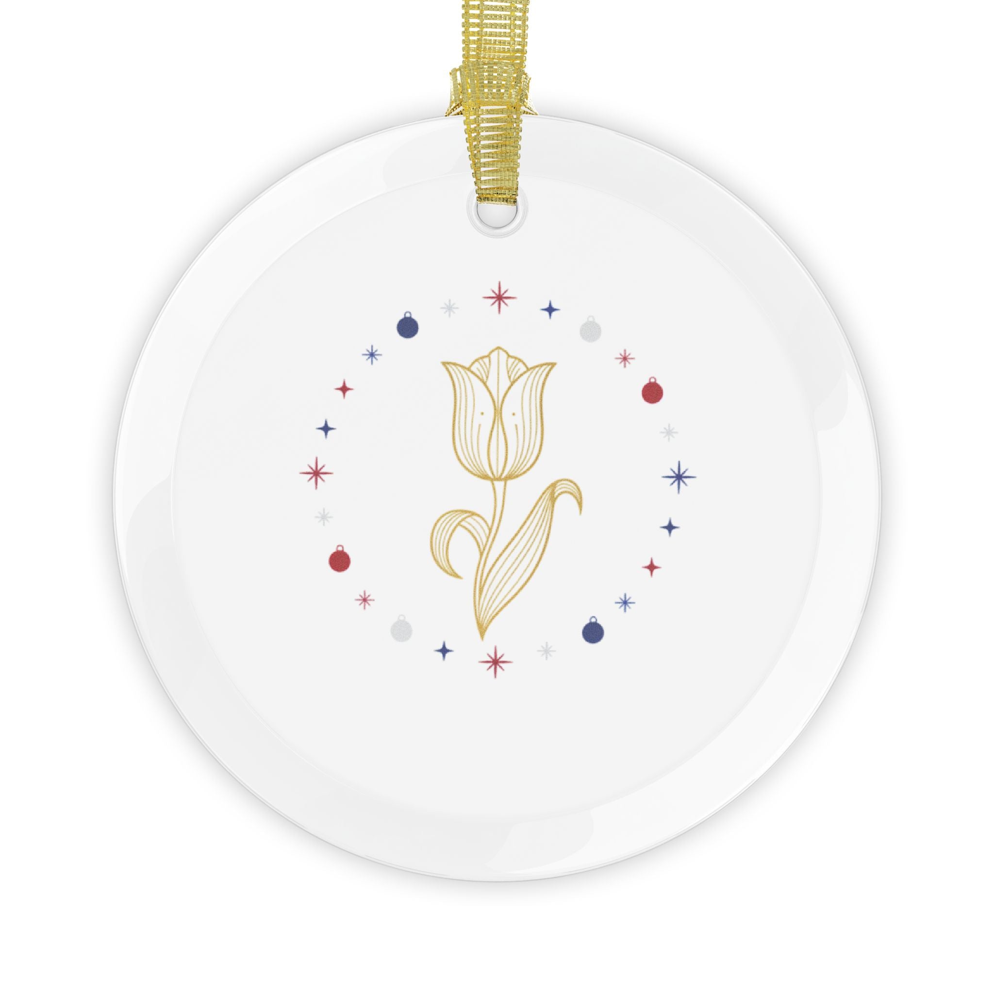 Presidential Tulip Glass Ornament