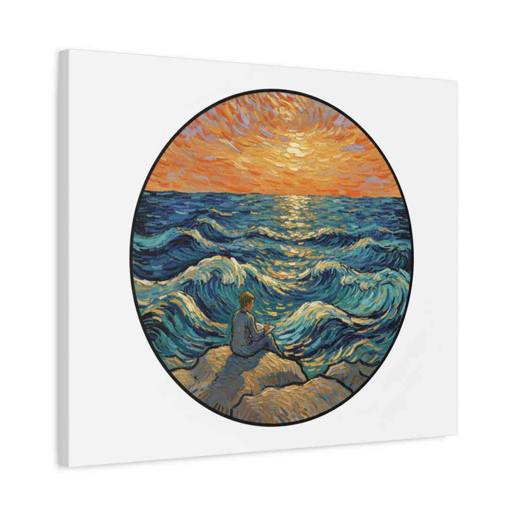 Presidential Sunset Figure Canvas — Ocean Edition