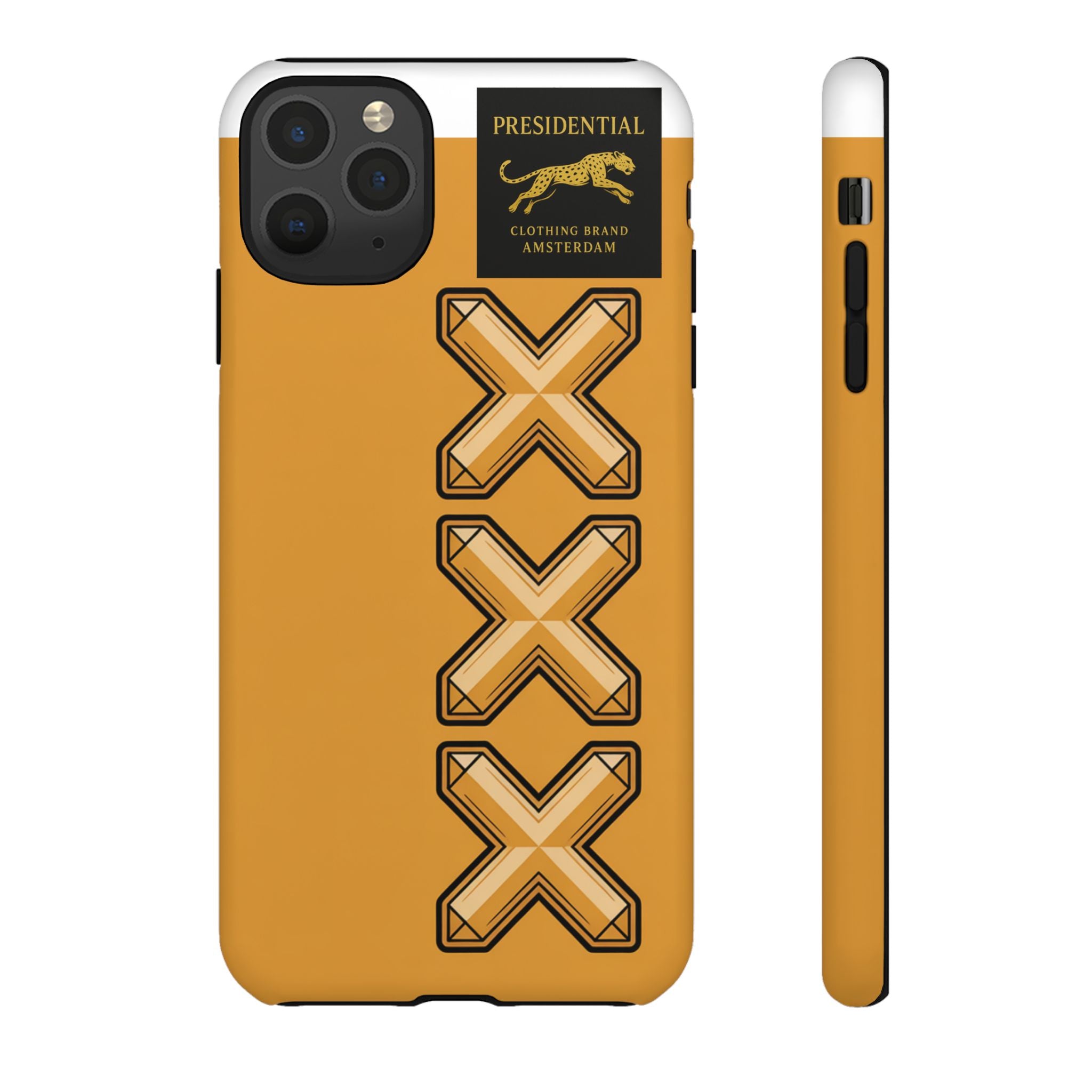 Amsterdam XXX Gold Tough Phone Case – Presidential Lion Design