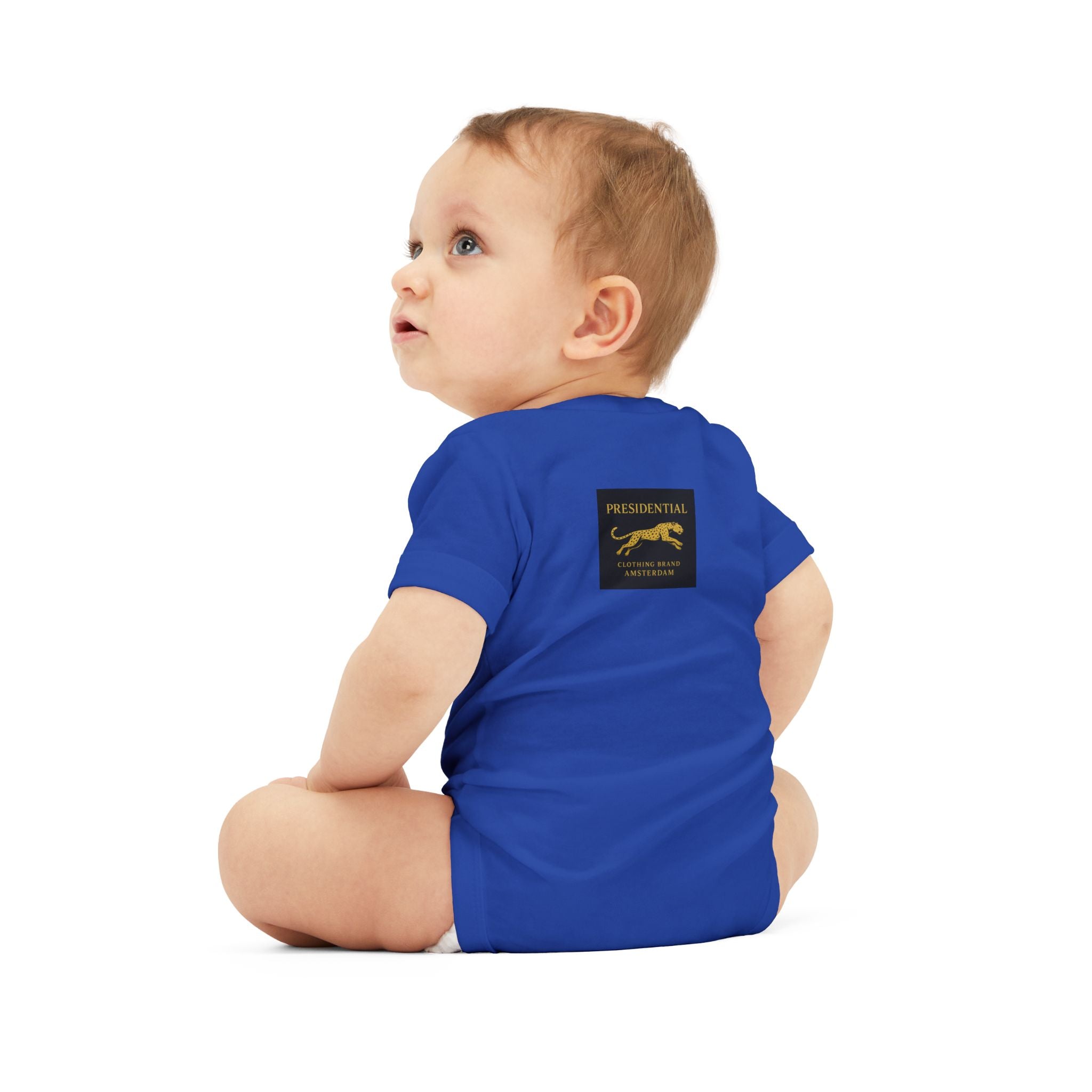 Infant One-Piece Bodysuit — 'Presidential' Gold Lion Logo Baby Bodysuit