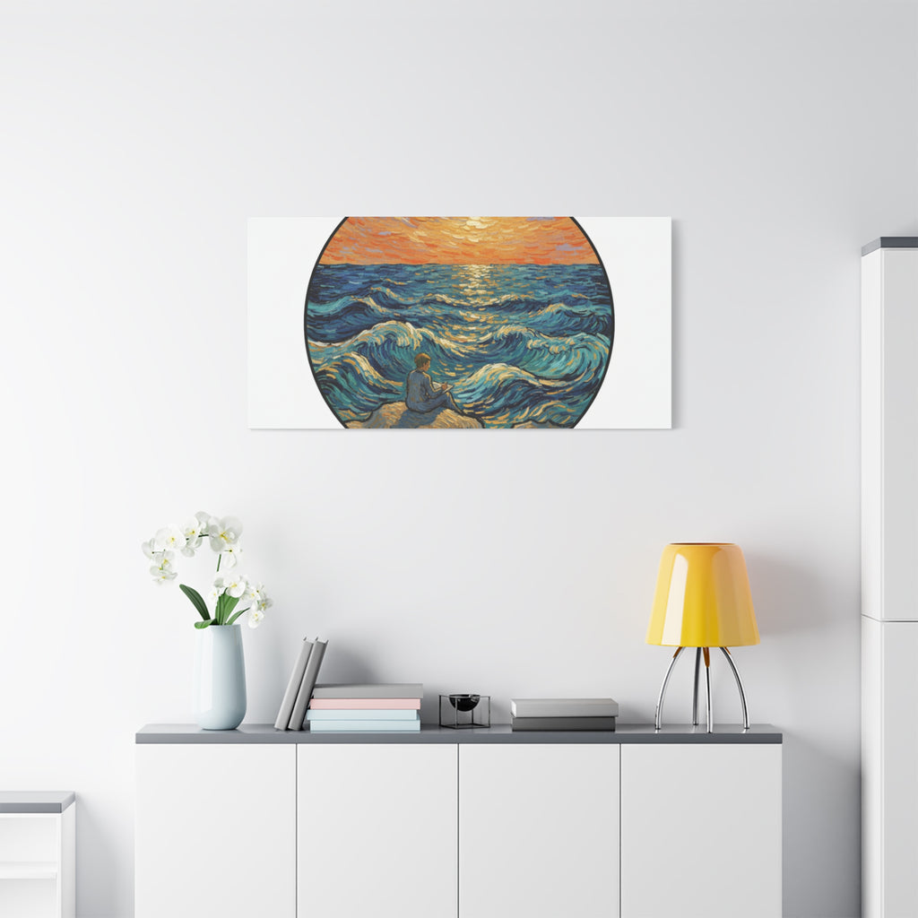 Presidential Sunset Figure Canvas — Ocean Edition