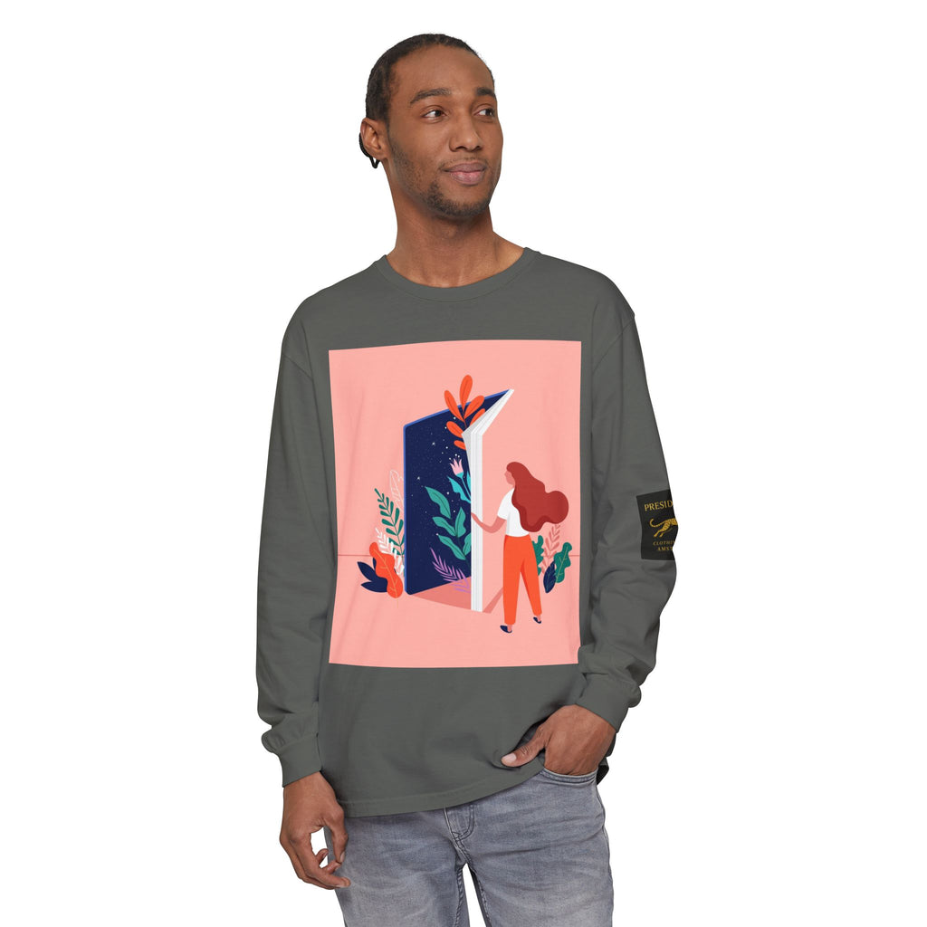 Long Sleeve T-Shirt — Modern Botanical Illustrated Graphic