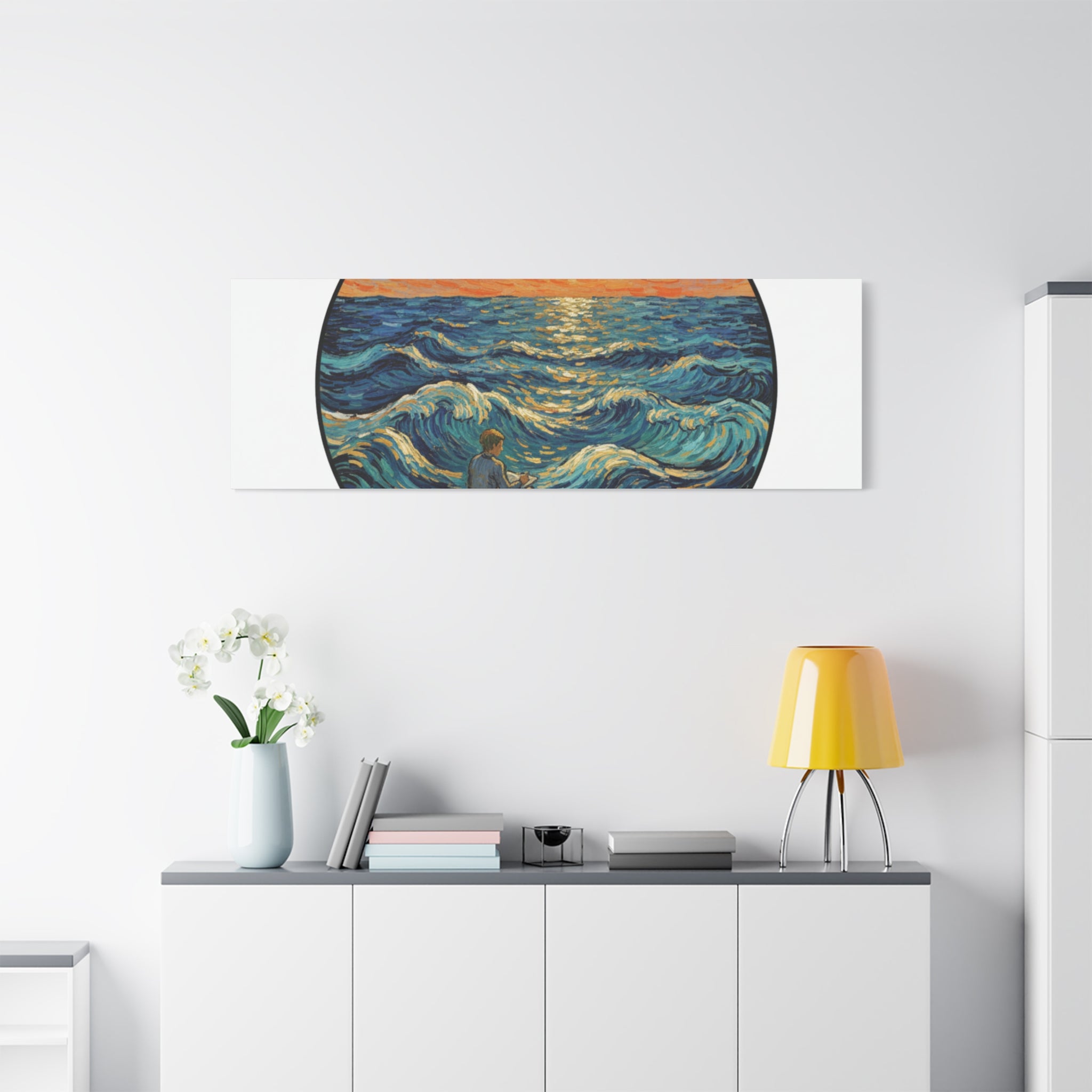 Presidential Sunset Figure Canvas — Ocean Edition