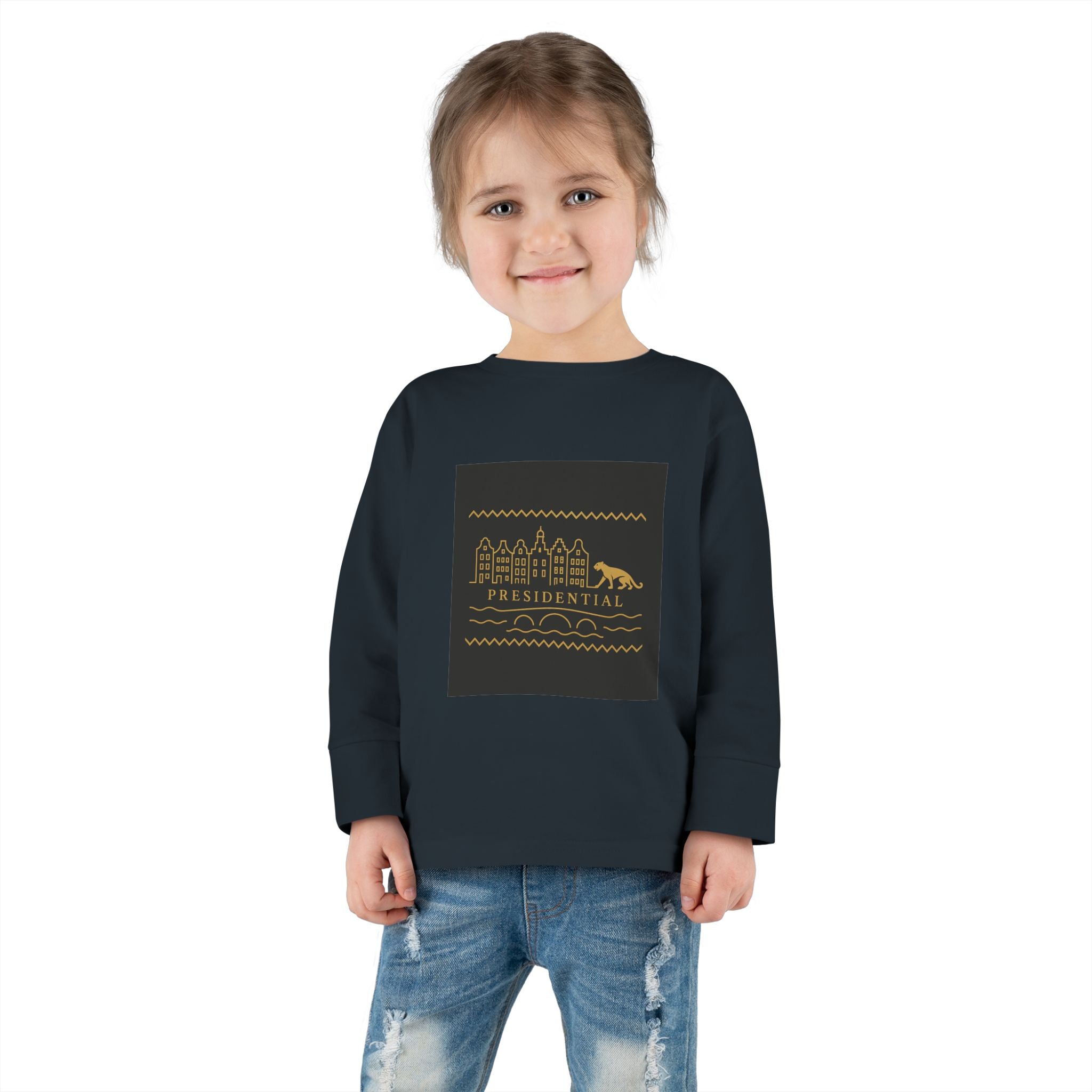 Presidential Leopard Toddler Long Sleeve Tee