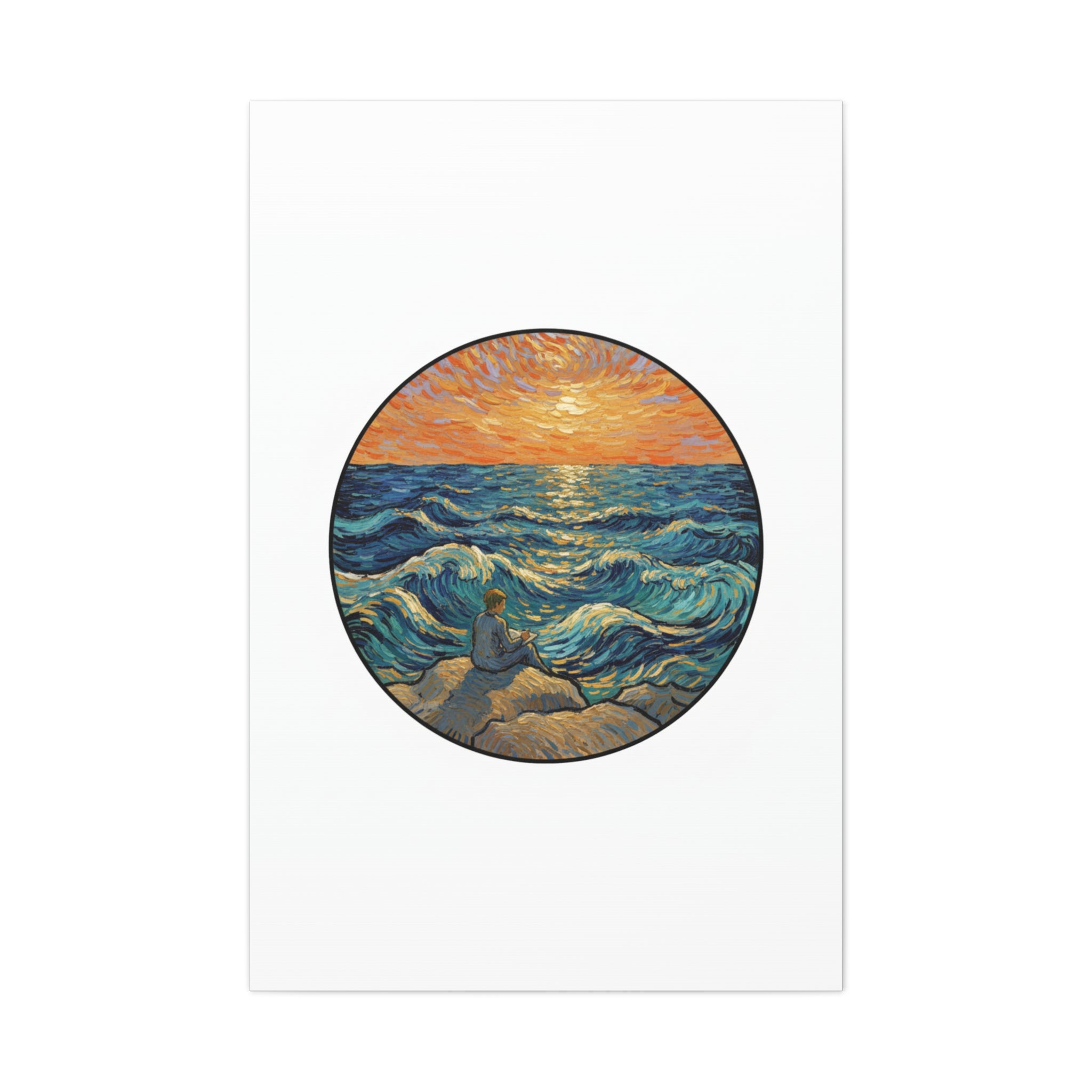 Presidential Sunset Figure Canvas — Ocean Edition