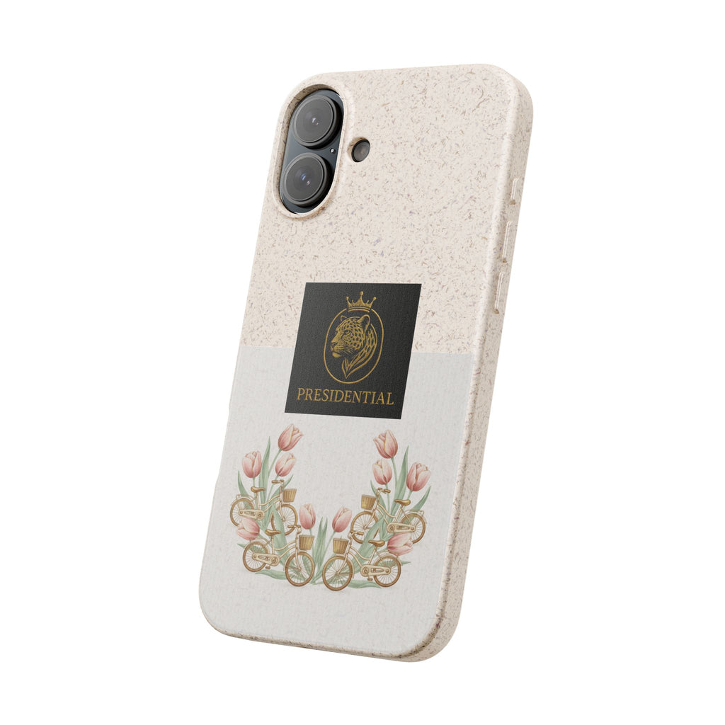 Biodegradable Phone Case — Presidential Lion Crest with Floral Wreath