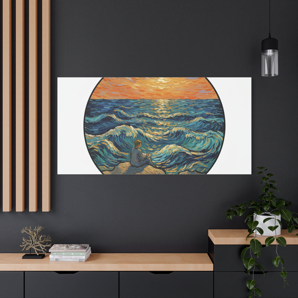 Presidential Sunset Figure Canvas — Ocean Edition