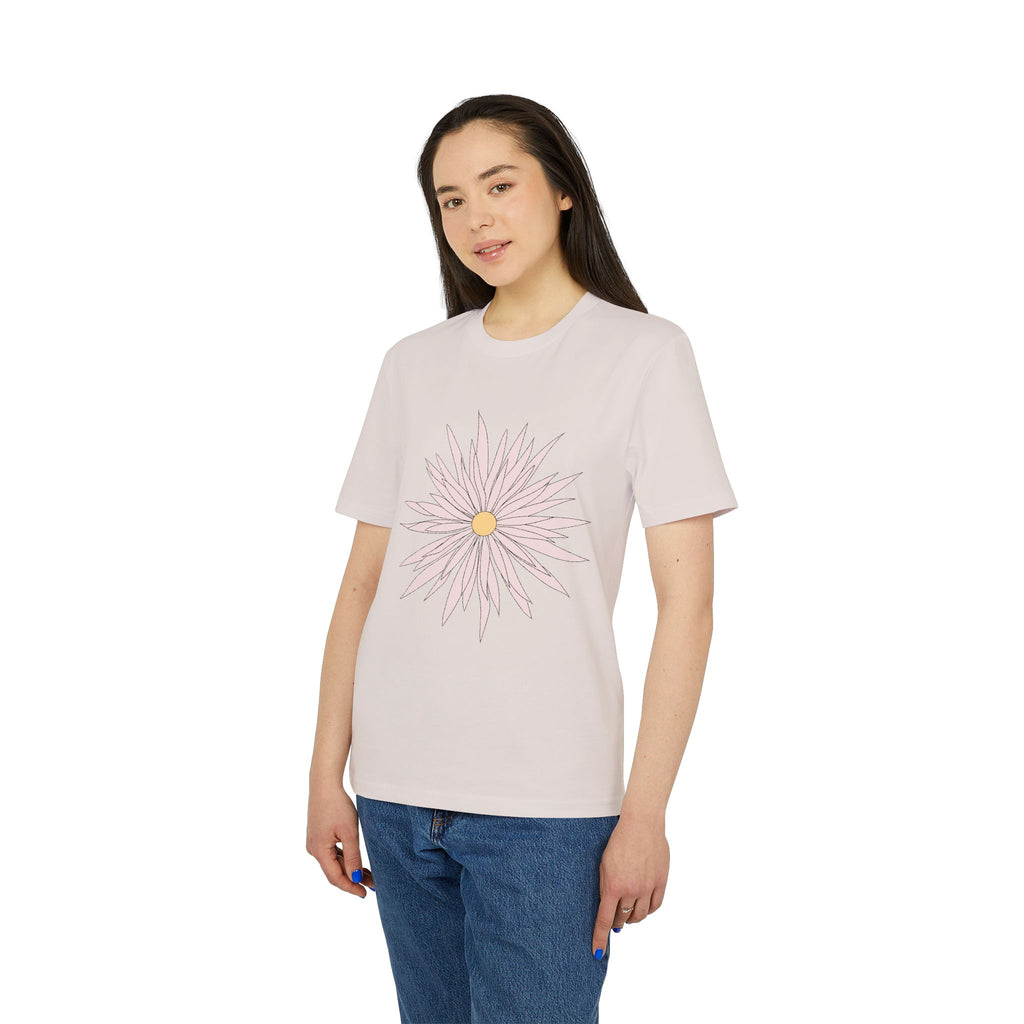 Daisy Love Graphic T-Shirt — Pink Floral Front Daisy with 'LOVE' Back Print