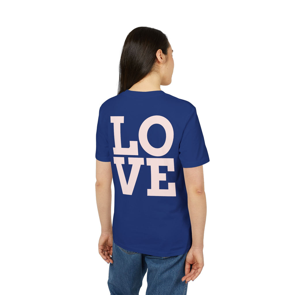 Daisy Love Graphic T-Shirt — Pink Floral Front Daisy with 'LOVE' Back Print