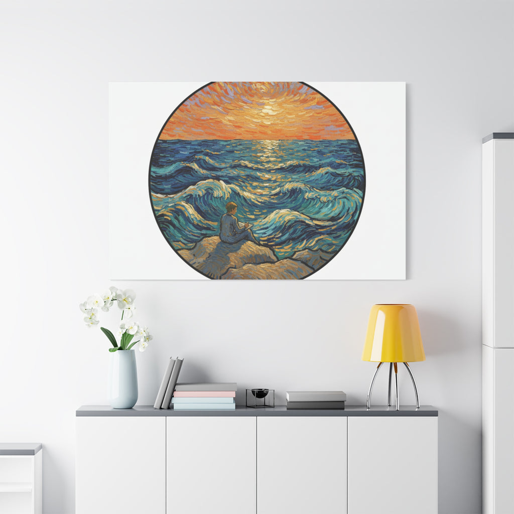 Presidential Sunset Figure Canvas — Ocean Edition