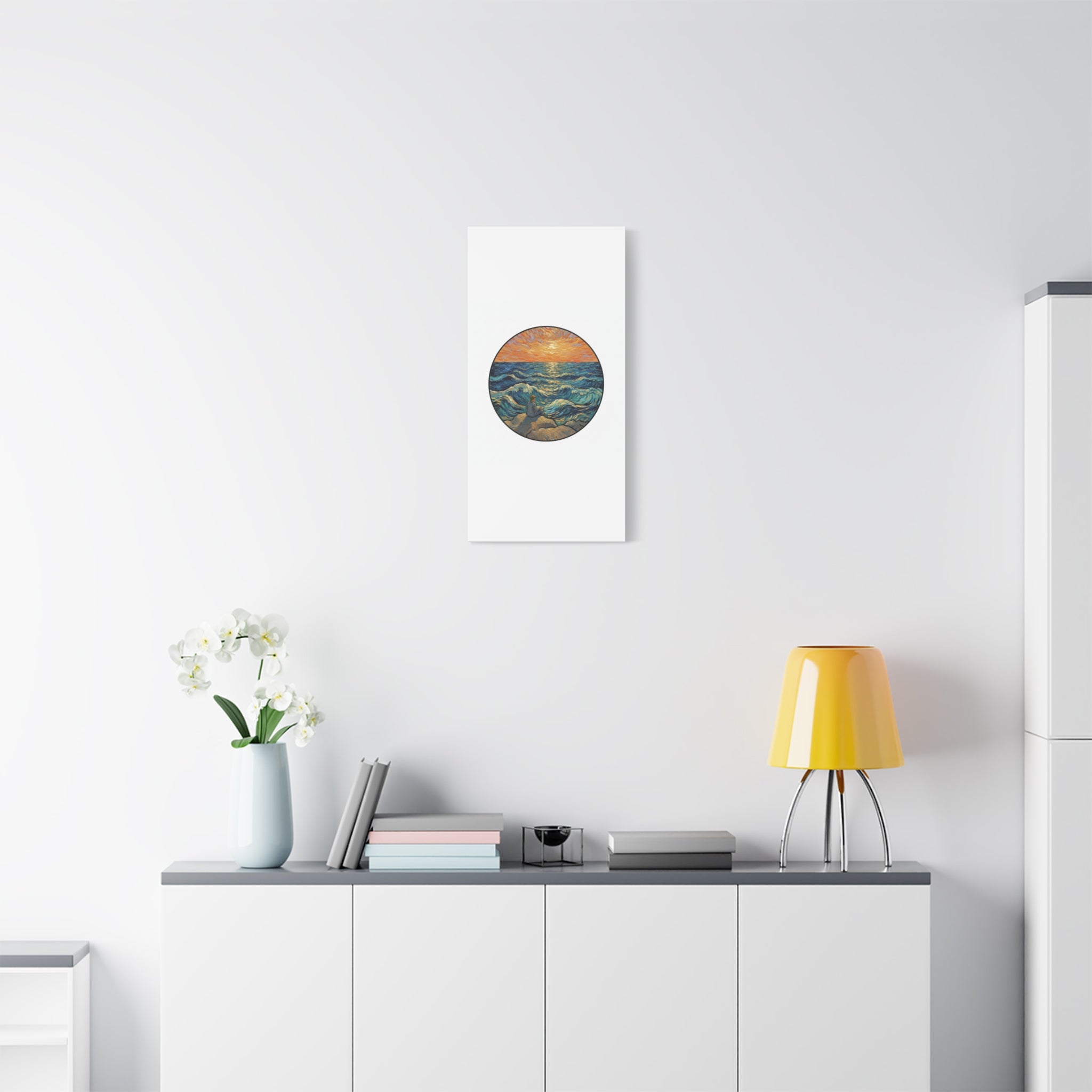 Presidential Sunset Figure Canvas — Ocean Edition